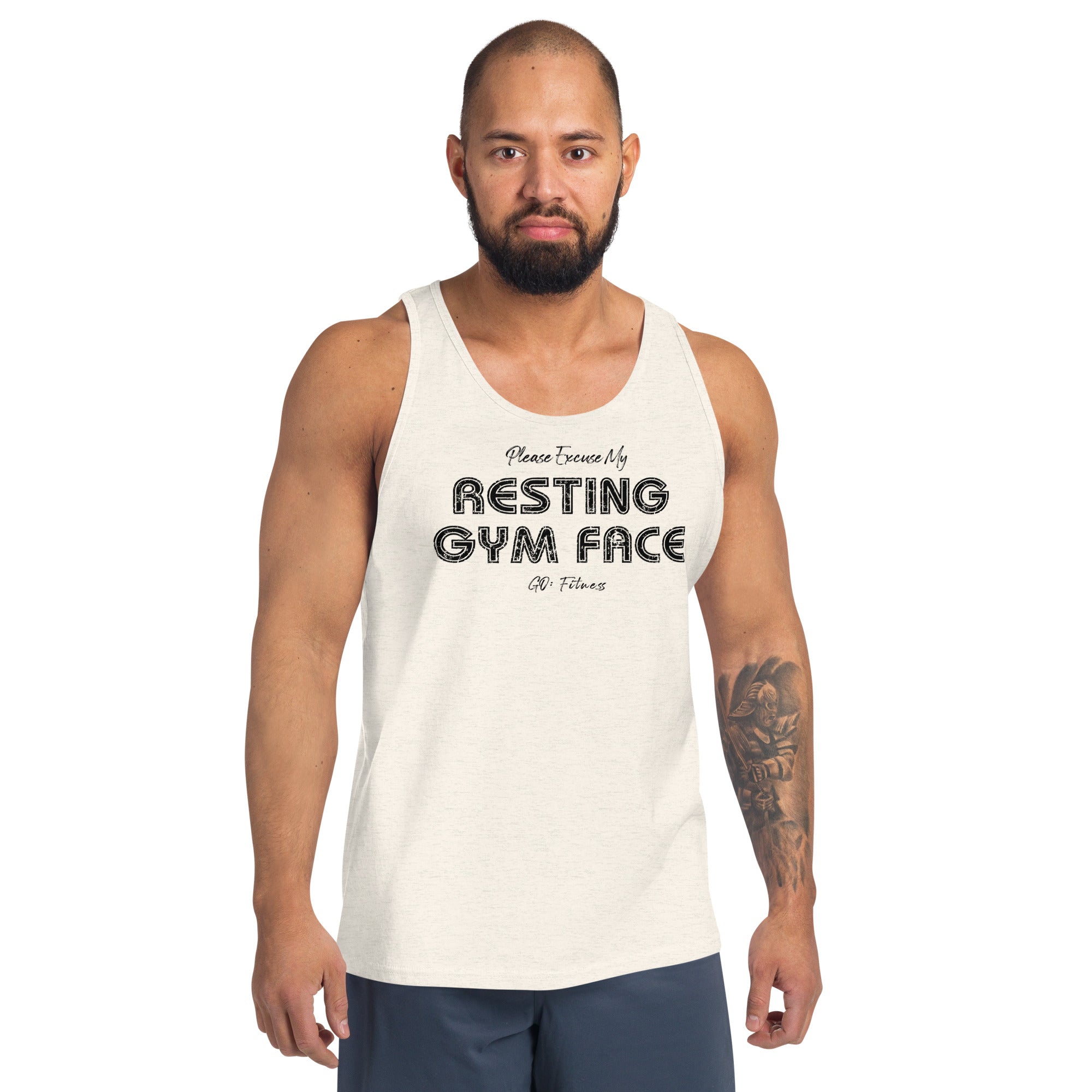 Resting Gym Face Light Unisex Tank Top