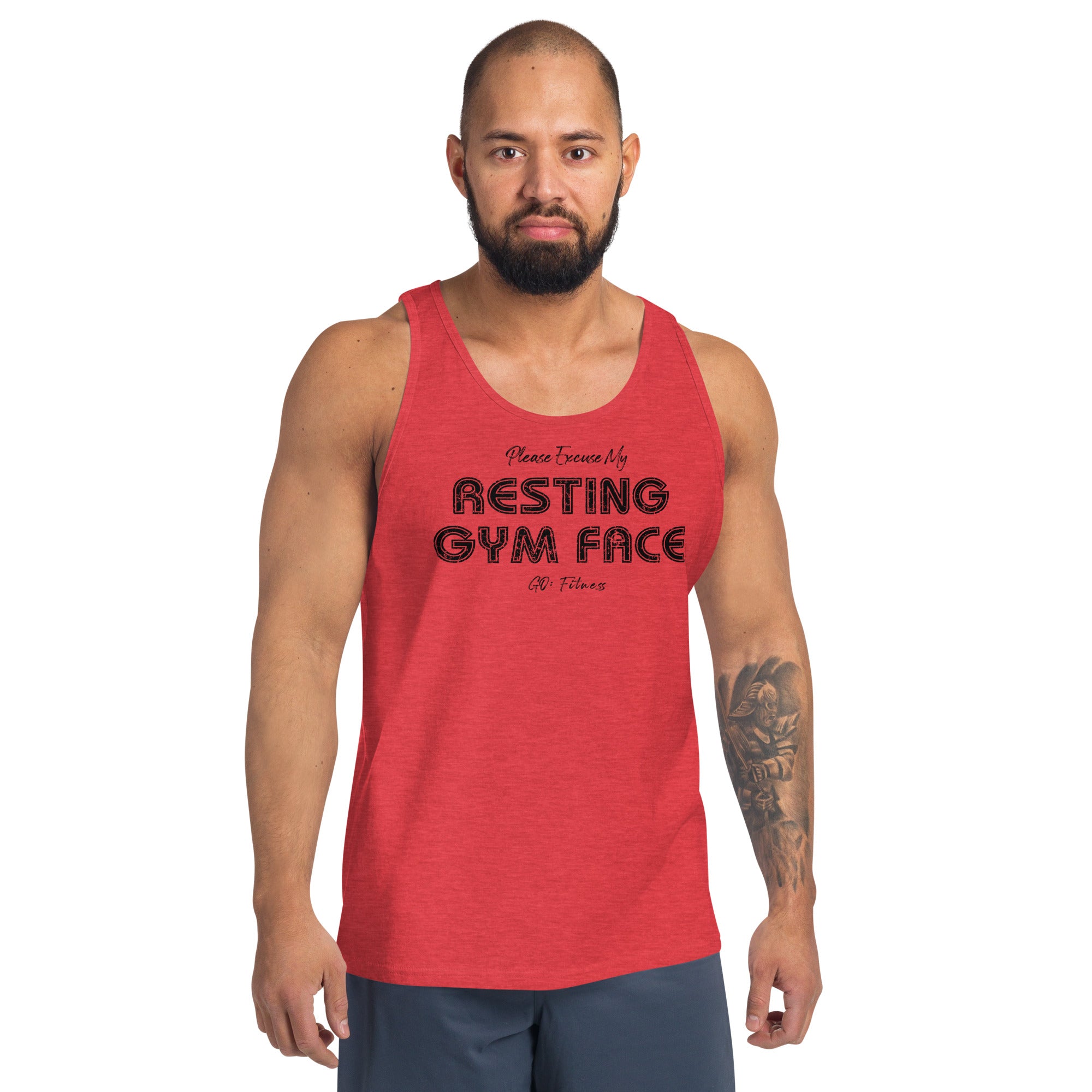 Resting Gym Face Light Unisex Tank Top