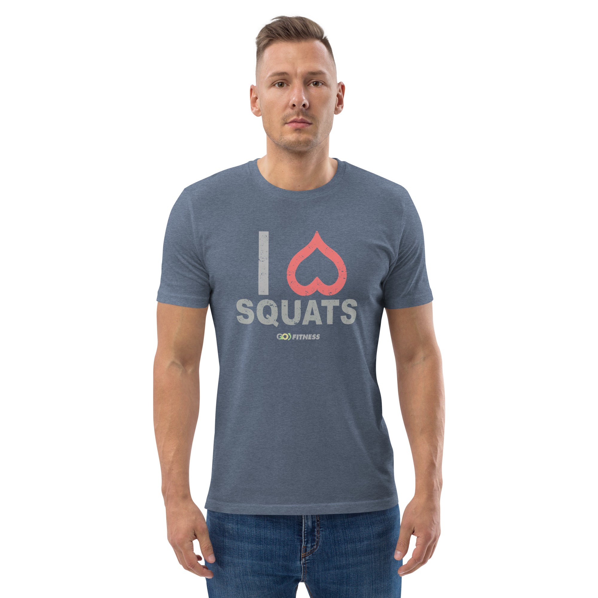 I Love Squats Dark - Men Unisex organic cotton t-shirt