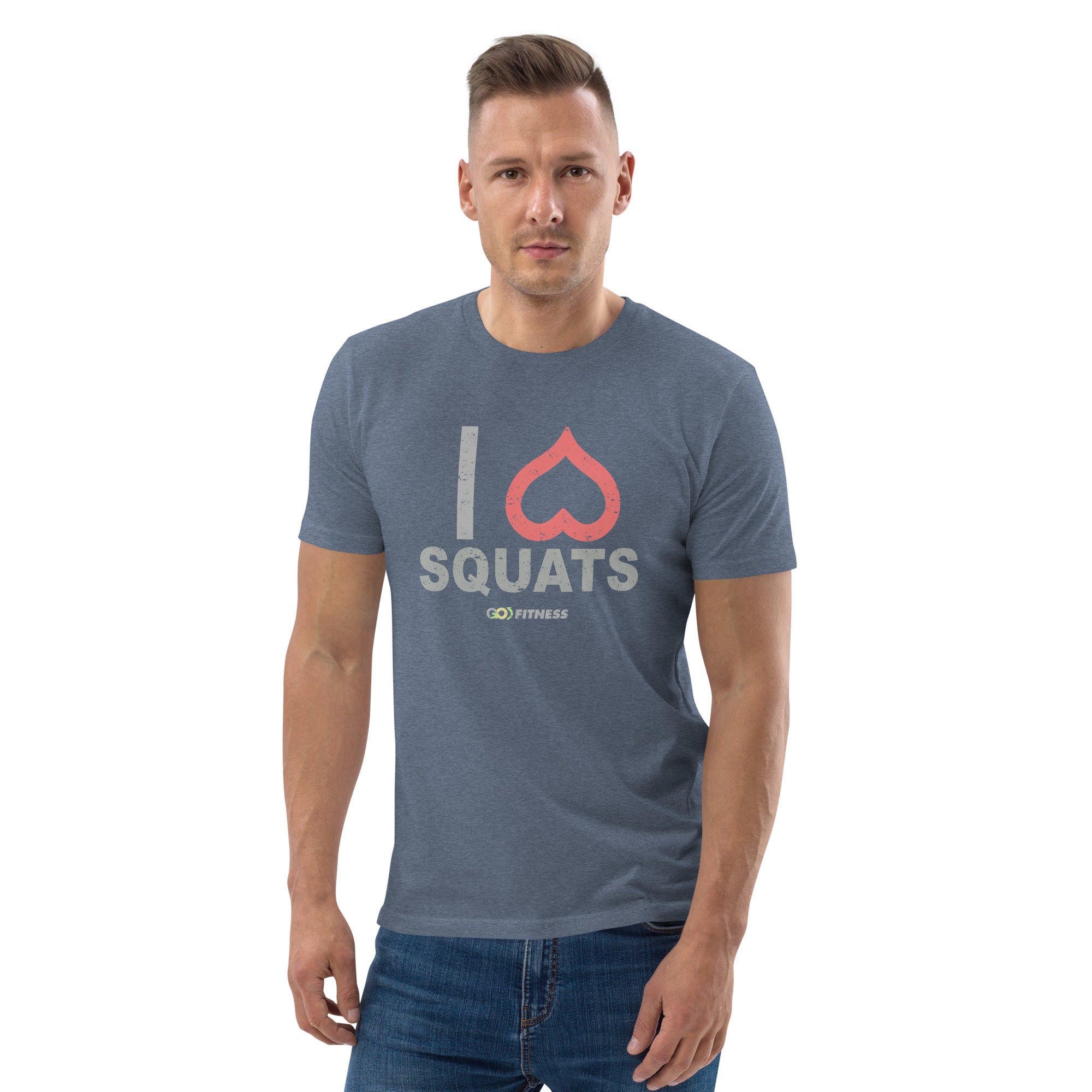 I Love Squats Dark - Men Unisex organic cotton t-shirt