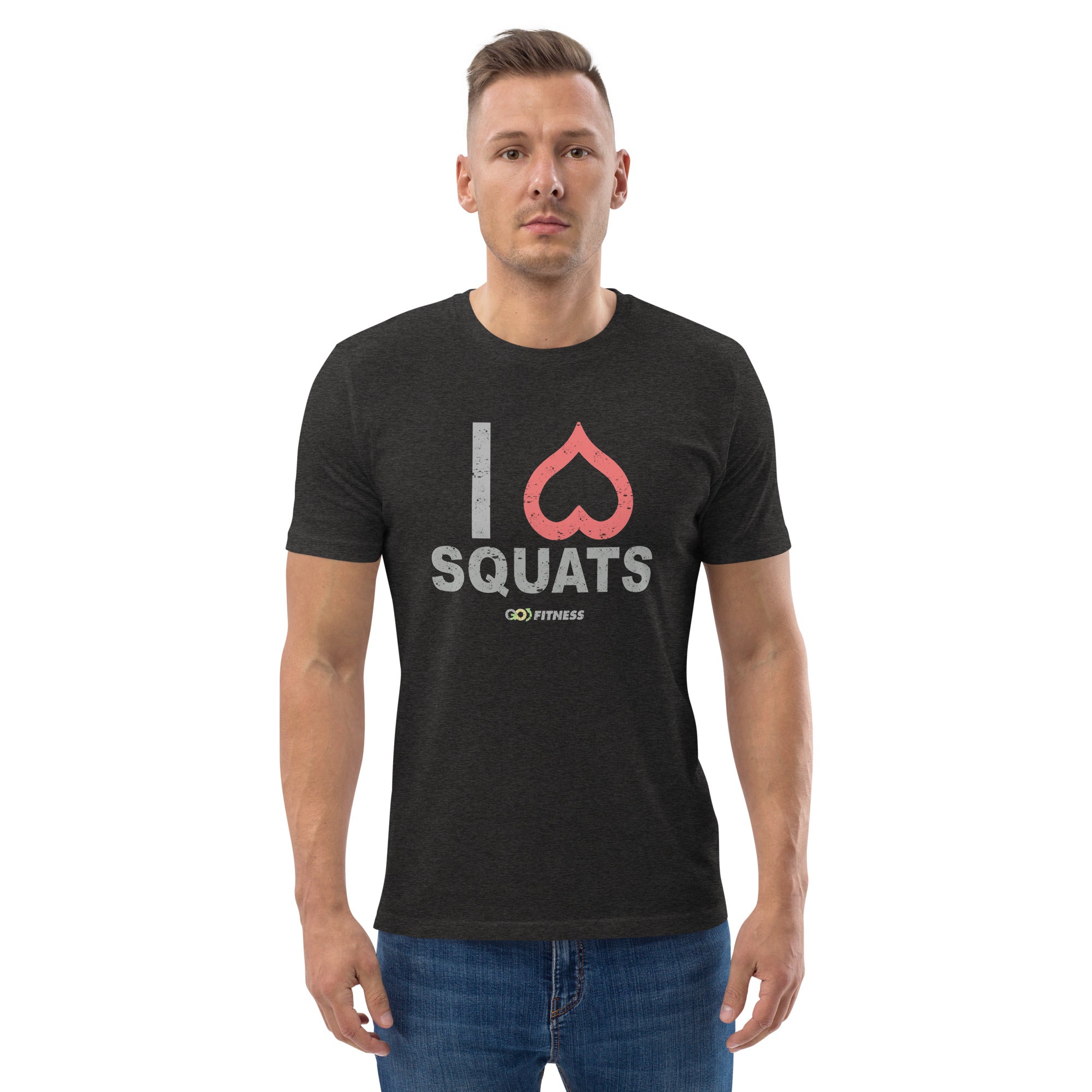 I Love Squats Dark - Men Unisex organic cotton t-shirt