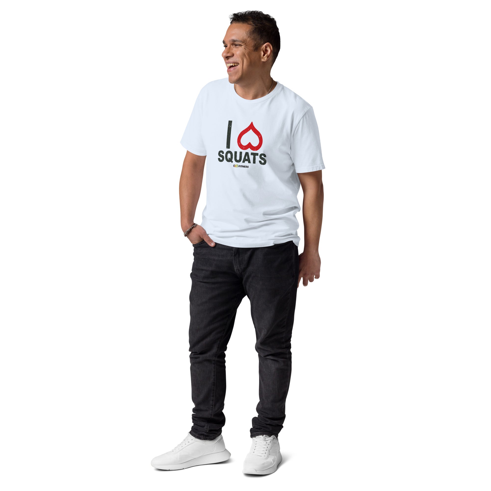 I love Squats Light Mens - Unisex organic cotton t-shirt