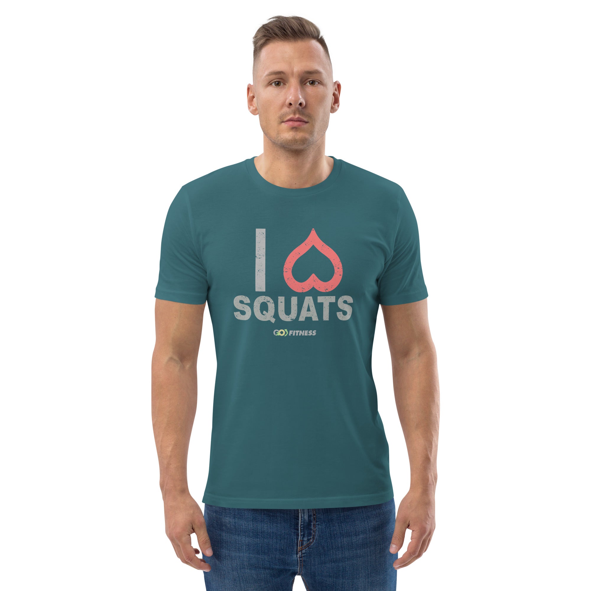 I Love Squats Dark - Men Unisex organic cotton t-shirt