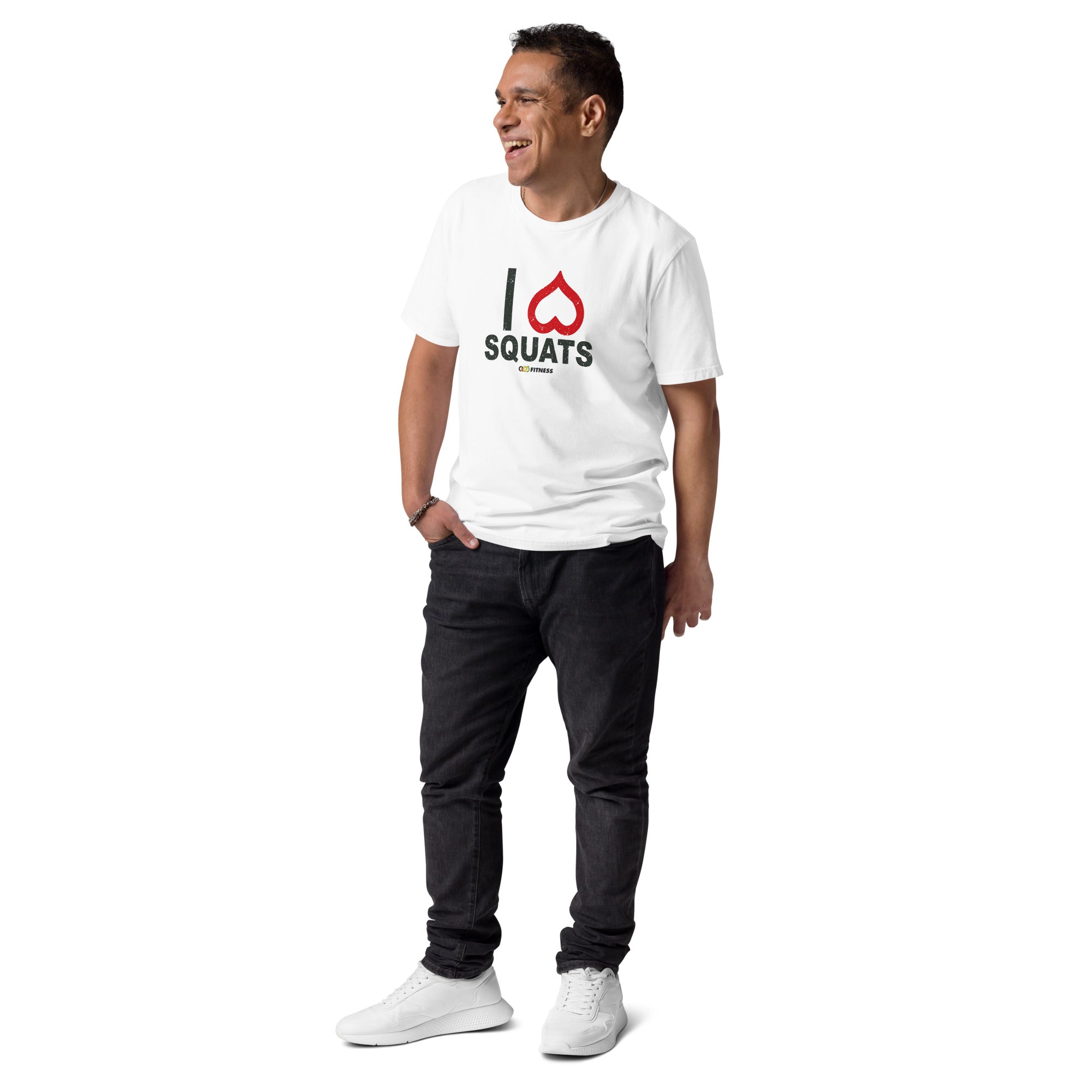 I love Squats Light Mens - Unisex organic cotton t-shirt