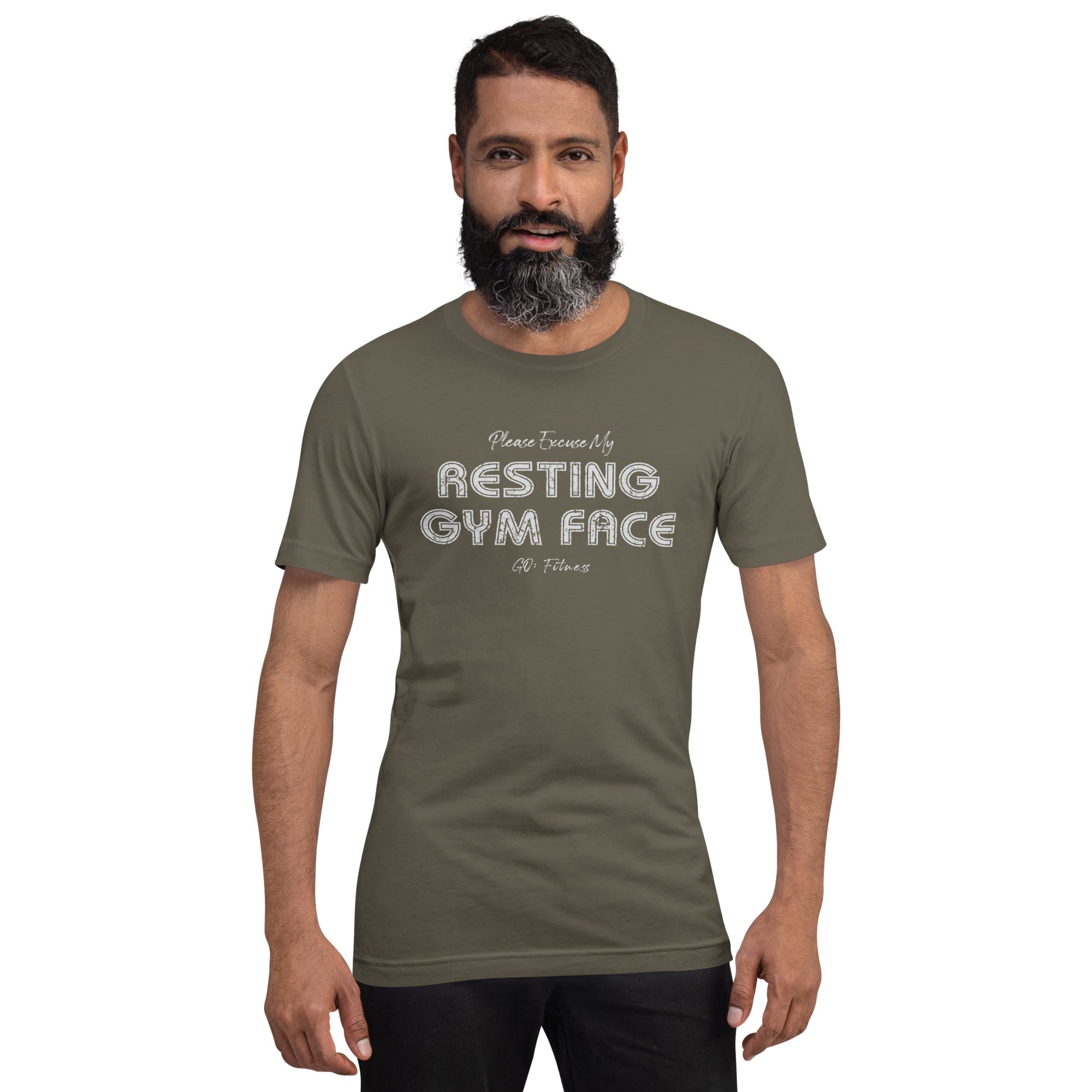 Resting Gym Face Dark Unisex t-shirt