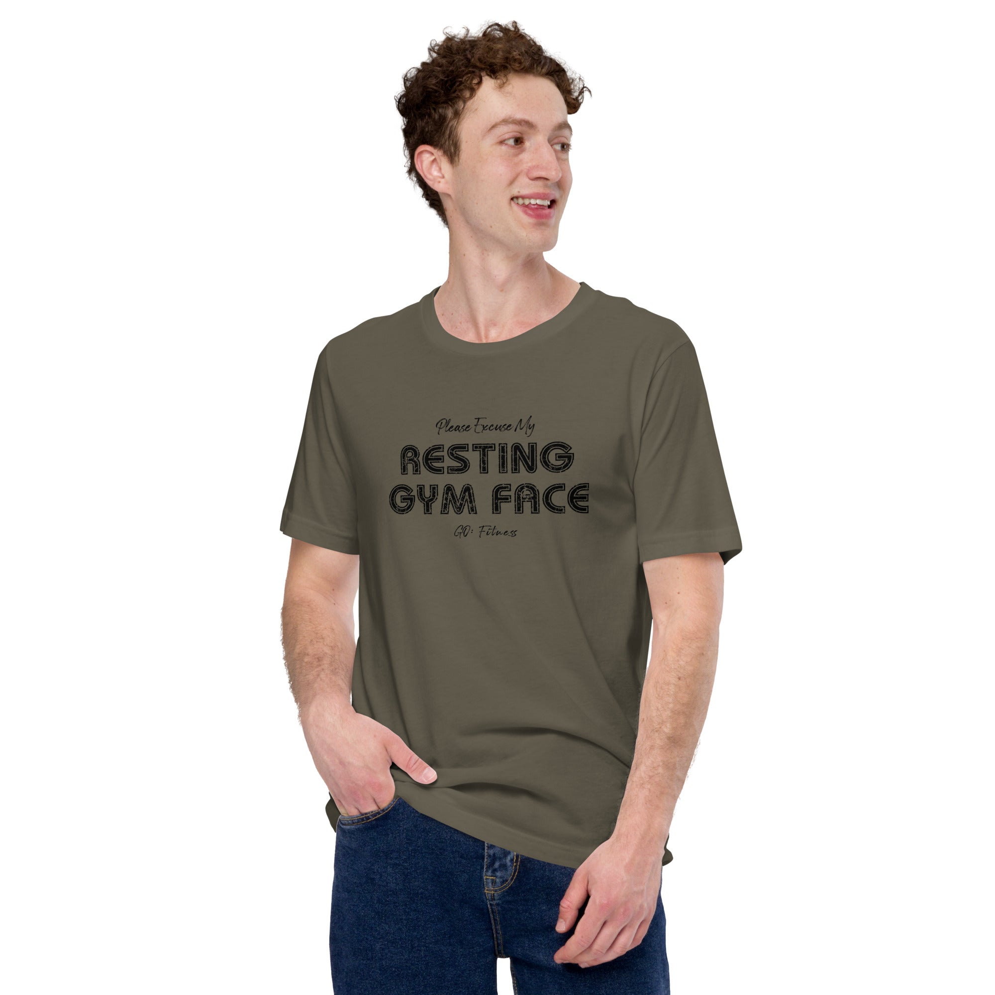 Resting Gym Face Light Unisex t-shirt
