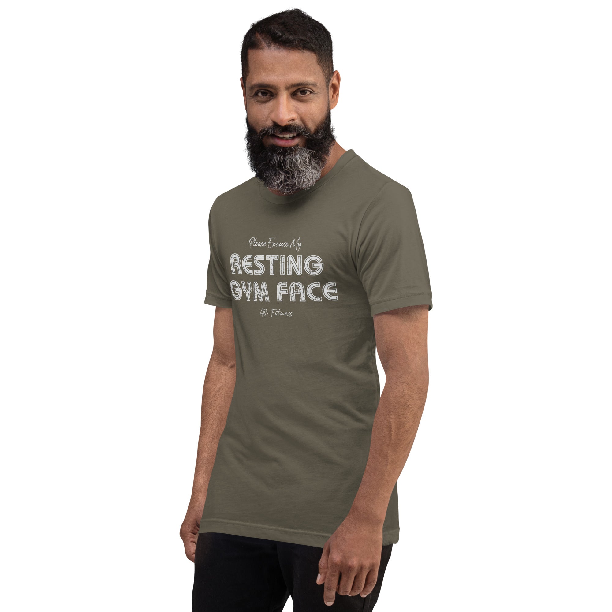 Resting Gym Face Dark Unisex t-shirt