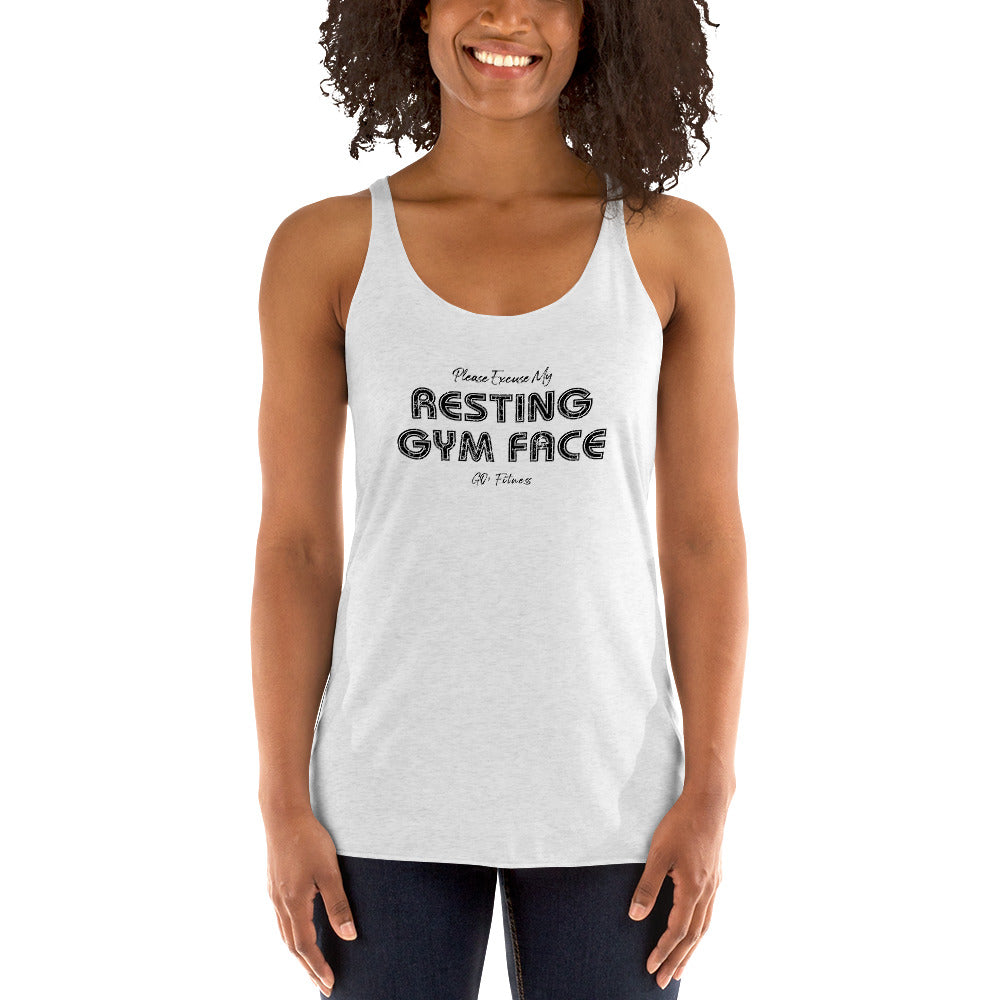 Resting Gym Face Light Women's Racerback Tank