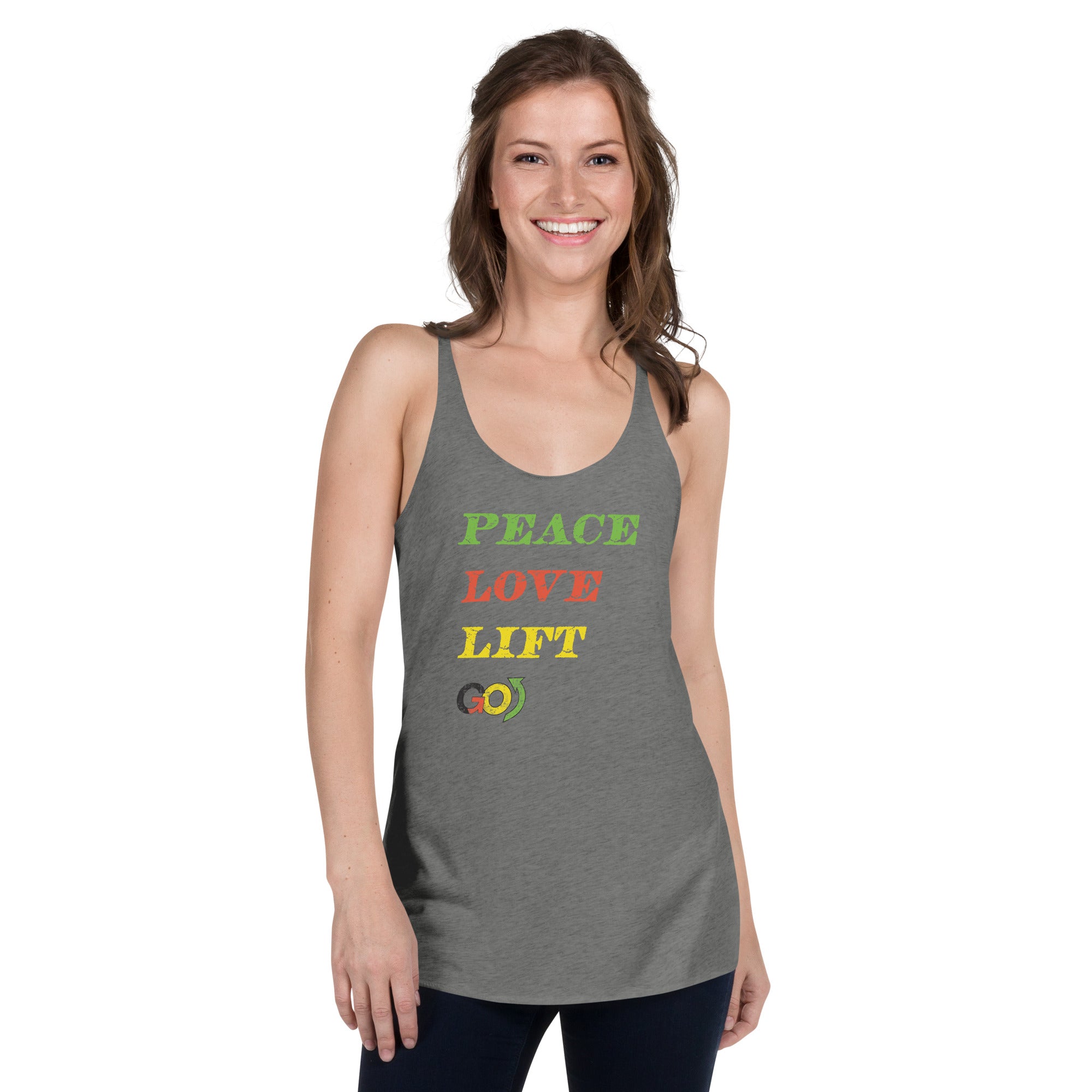 Peace Love Lift Women's Racerback Tank