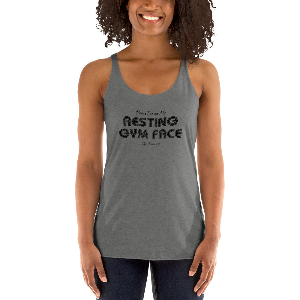 Resting Gym Face Light Women's Racerback Tank