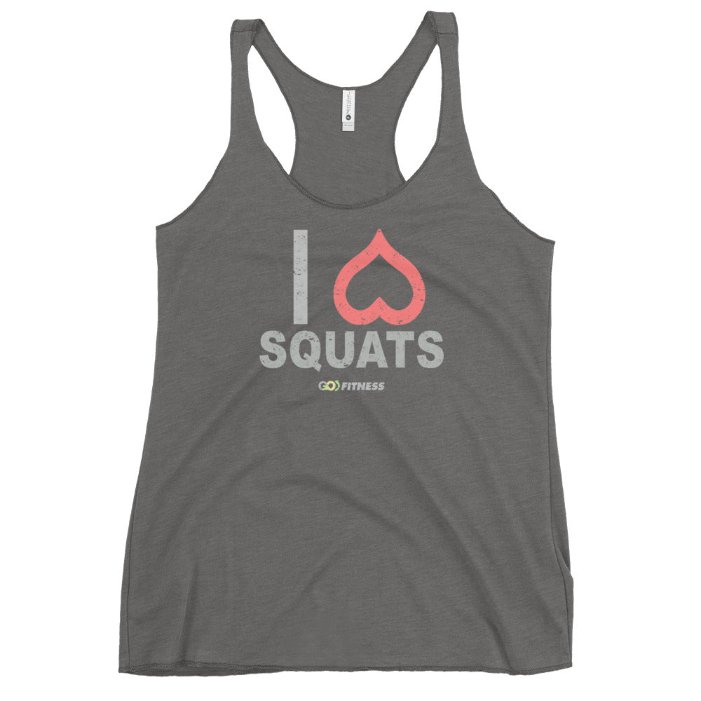 I Love Squats Dark Women's Racerback Tank