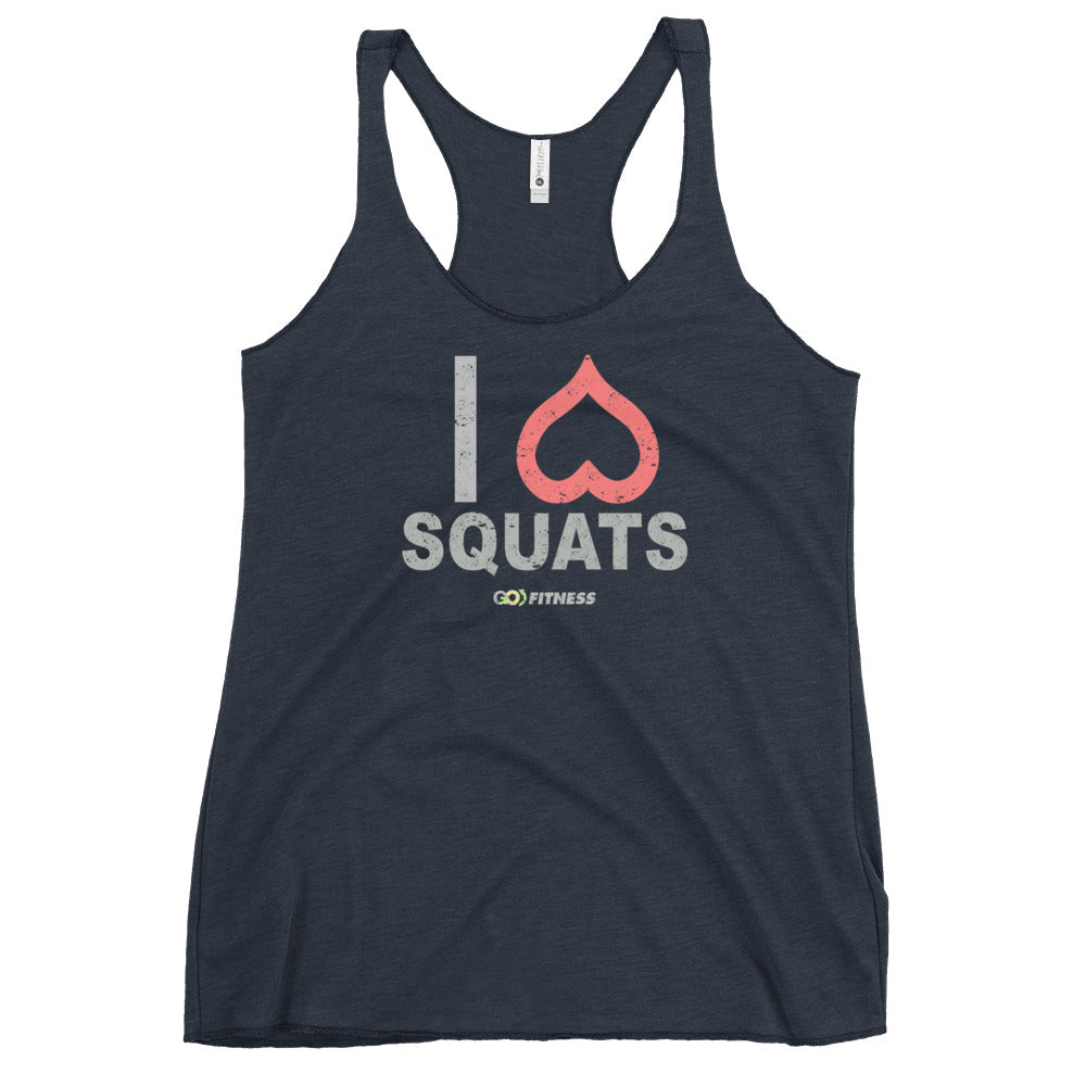 I Love Squats Dark Women's Racerback Tank