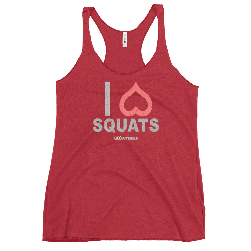 I Love Squats Dark Women's Racerback Tank