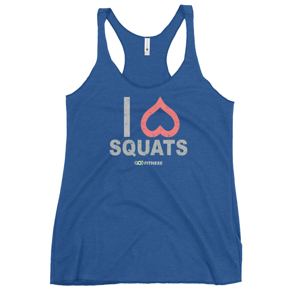 I Love Squats Dark Women's Racerback Tank