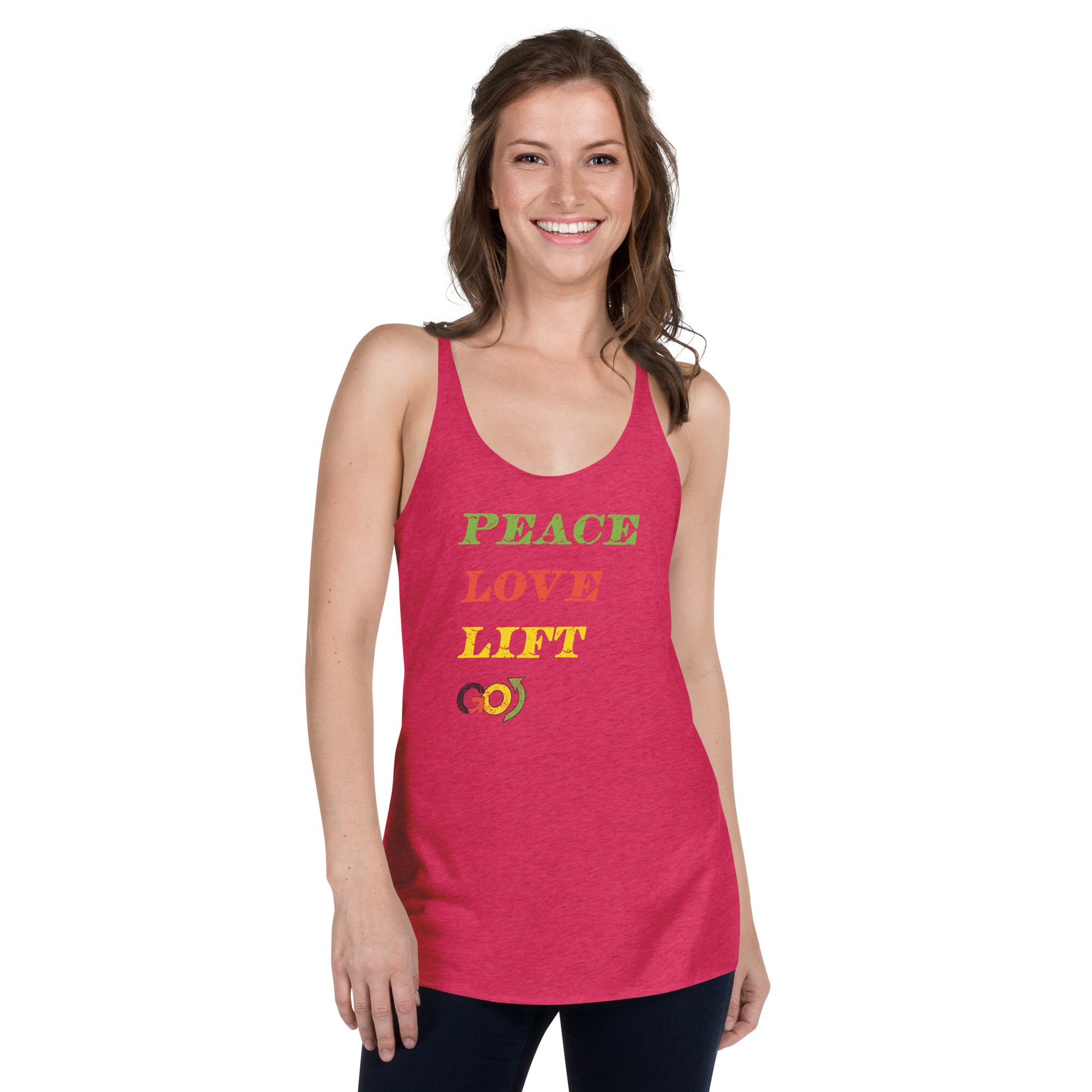 Peace Love Lift Women's Racerback Tank