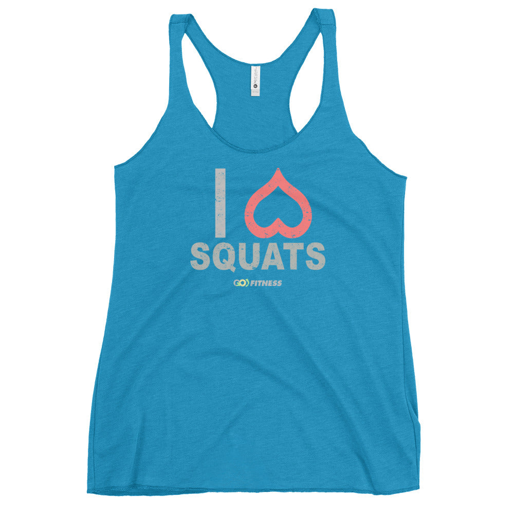 I Love Squats Dark Women's Racerback Tank
