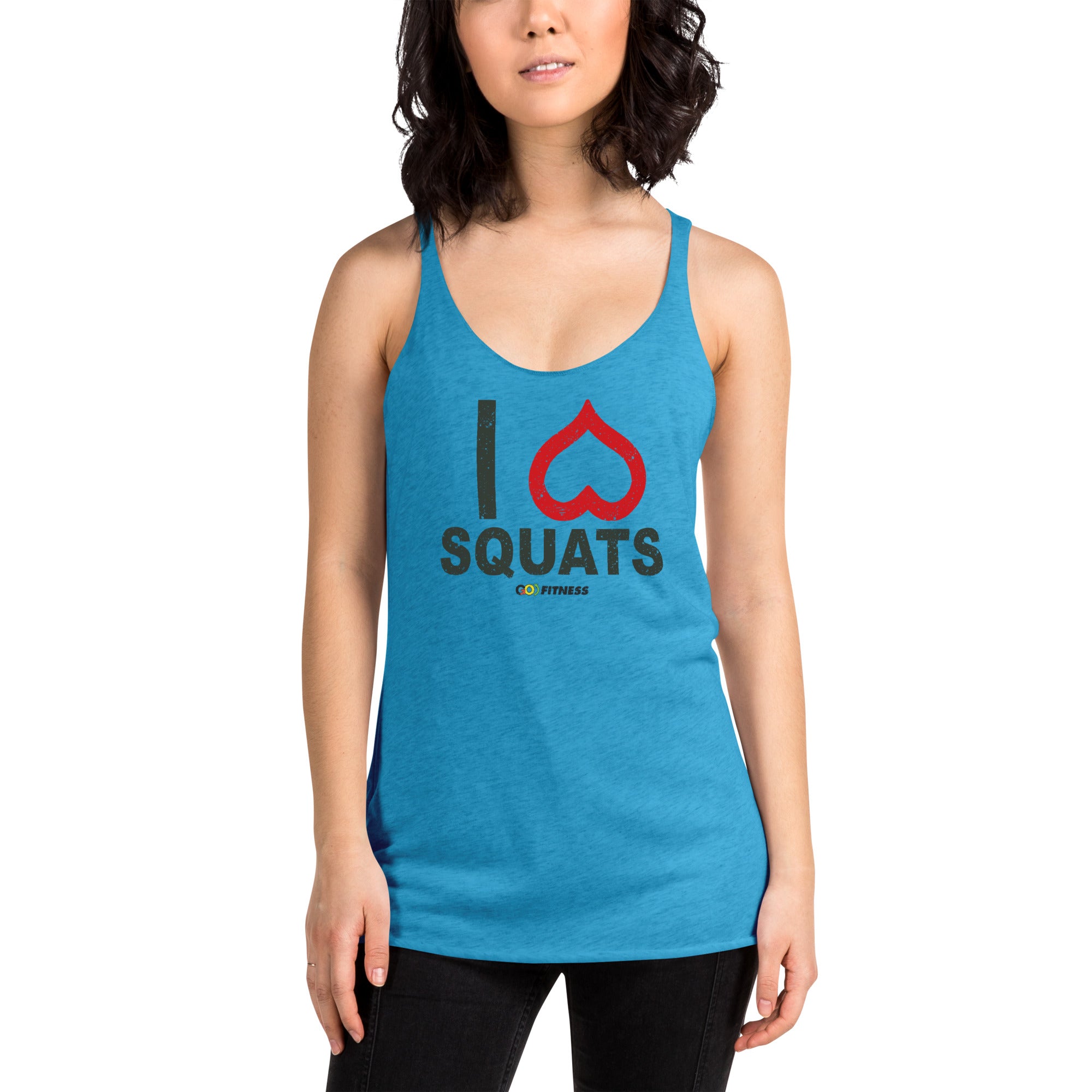 I Love Squats Light Women's Racerback Tank
