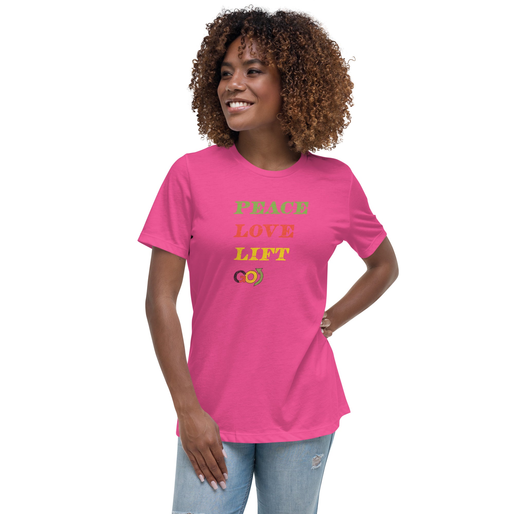 Peace, Love, Lift Women's Relaxed T-Shirt
