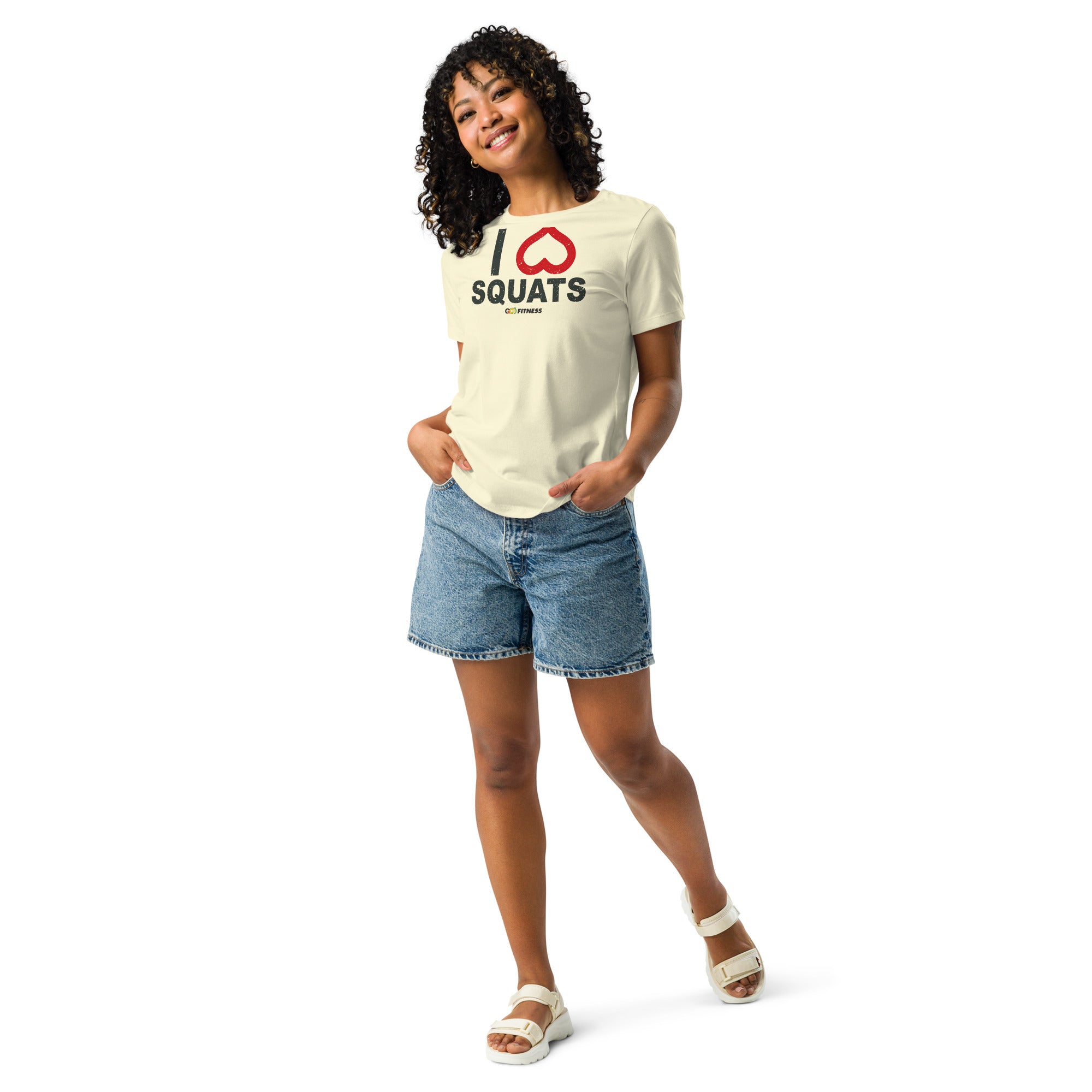 I Heart Squats Light Women's Relaxed T-Shirt
