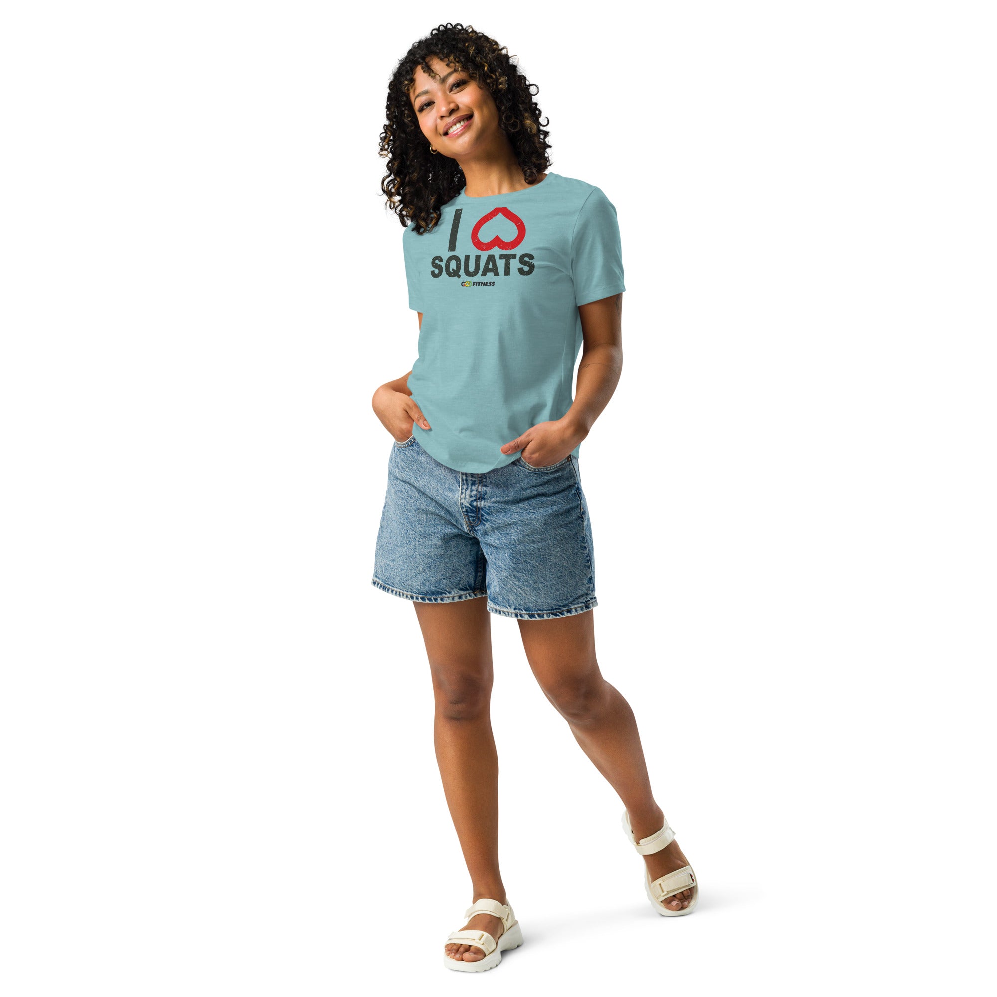 I Heart Squats Light Women's Relaxed T-Shirt