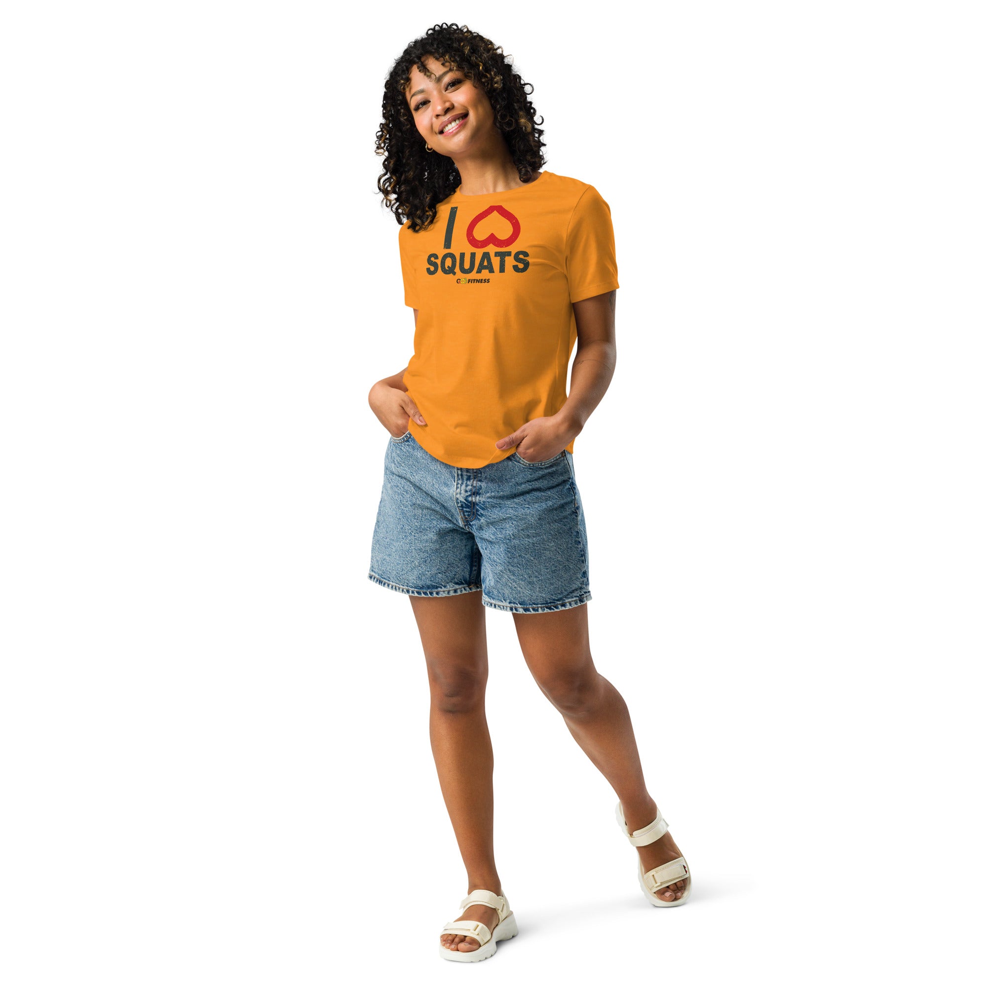 I Heart Squats Light Women's Relaxed T-Shirt
