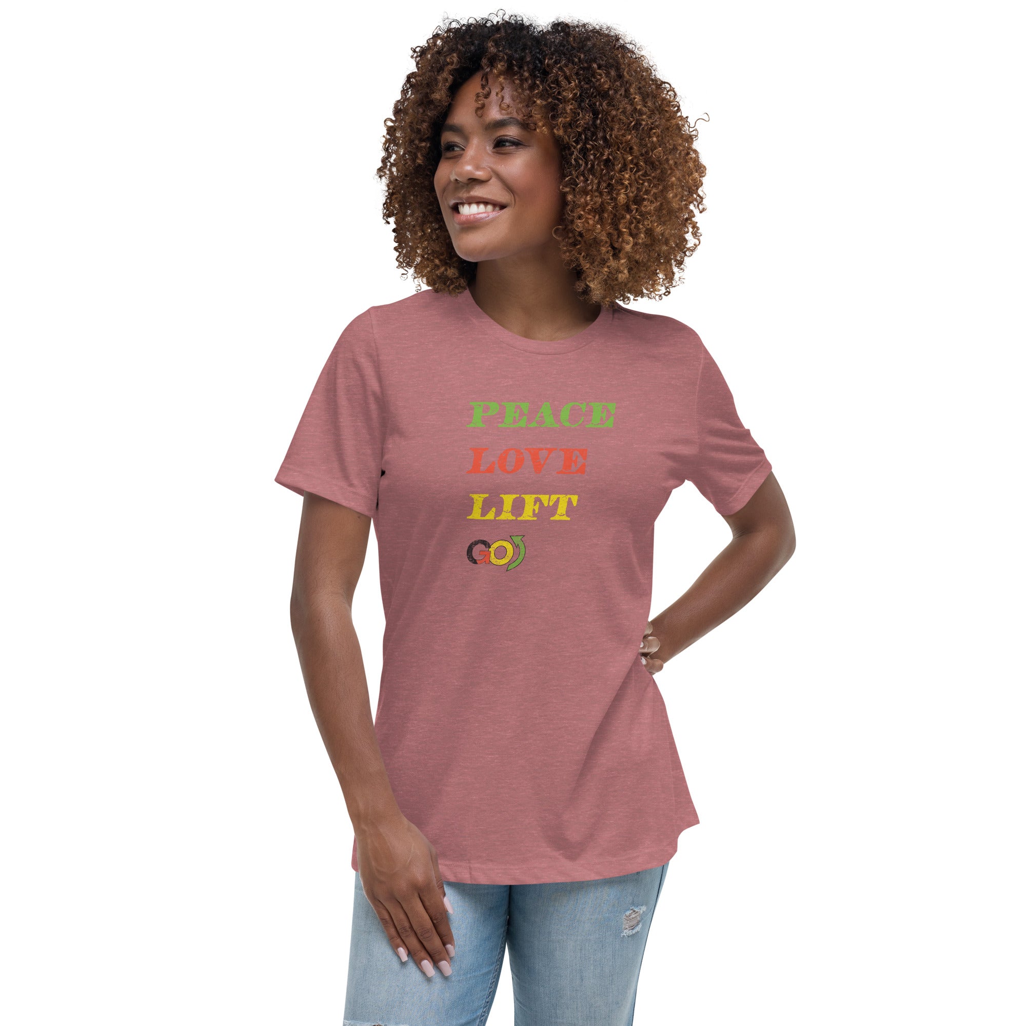 Peace, Love, Lift Women's Relaxed T-Shirt