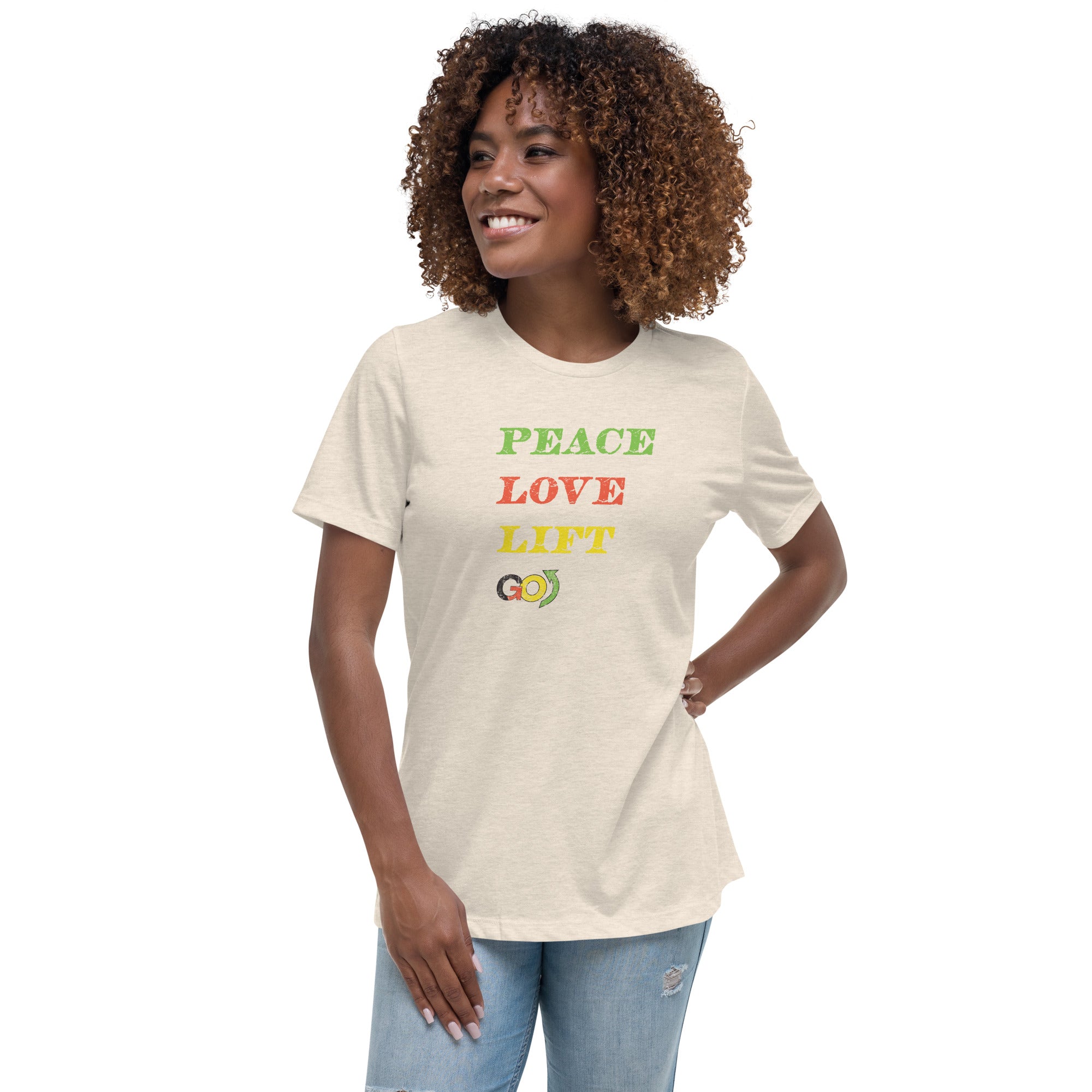 Peace, Love, Lift Women's Relaxed T-Shirt