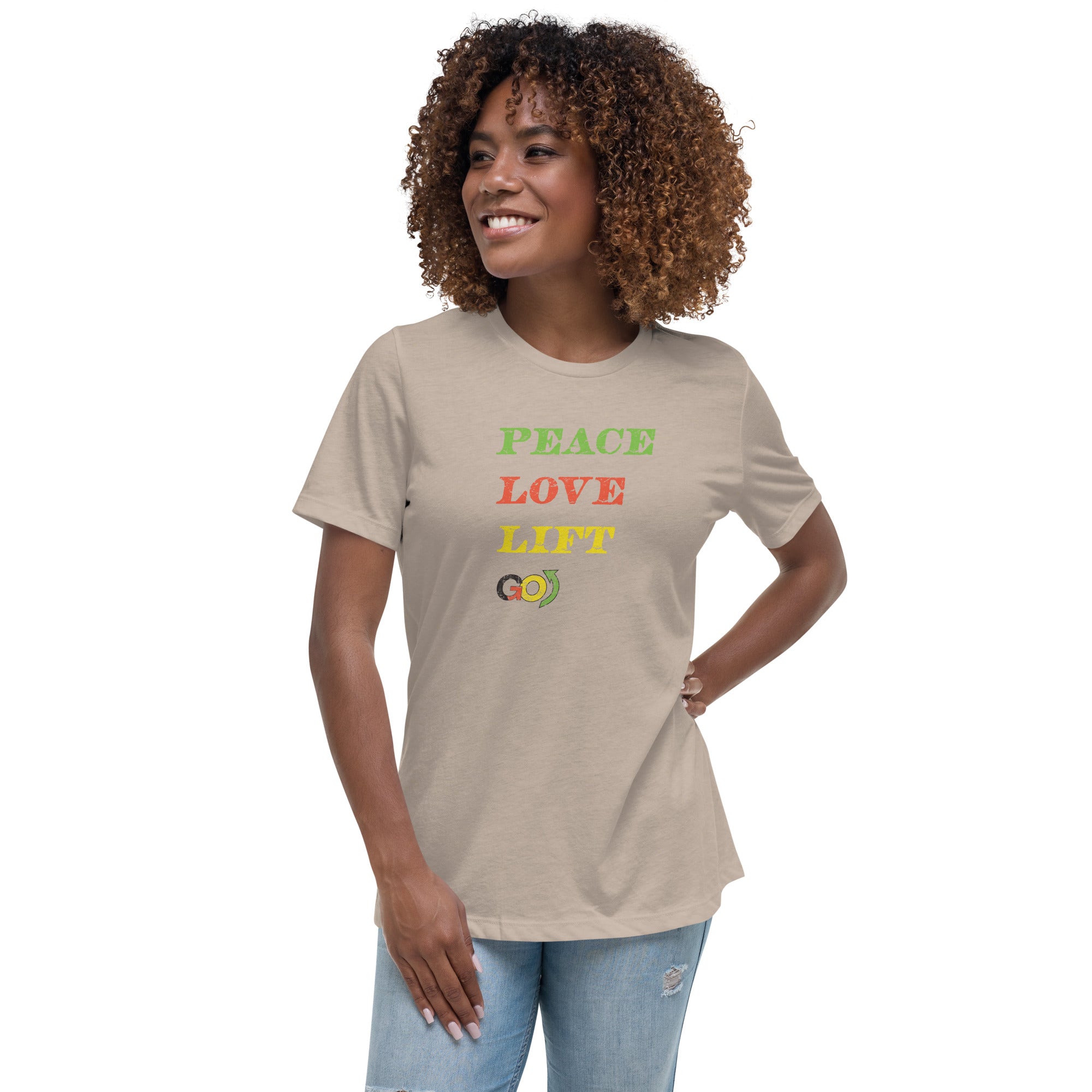 Peace, Love, Lift Women's Relaxed T-Shirt