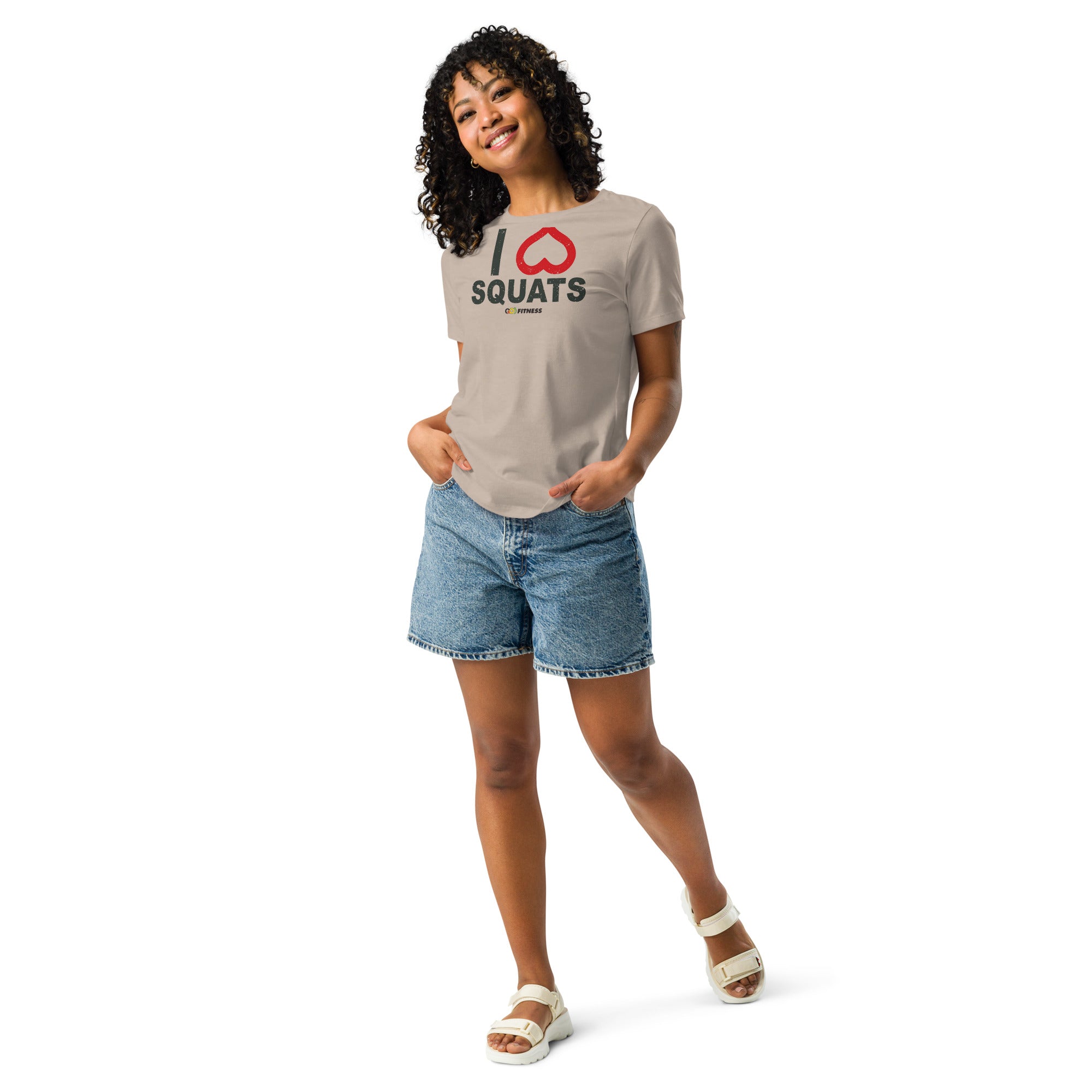 I Heart Squats Light Women's Relaxed T-Shirt