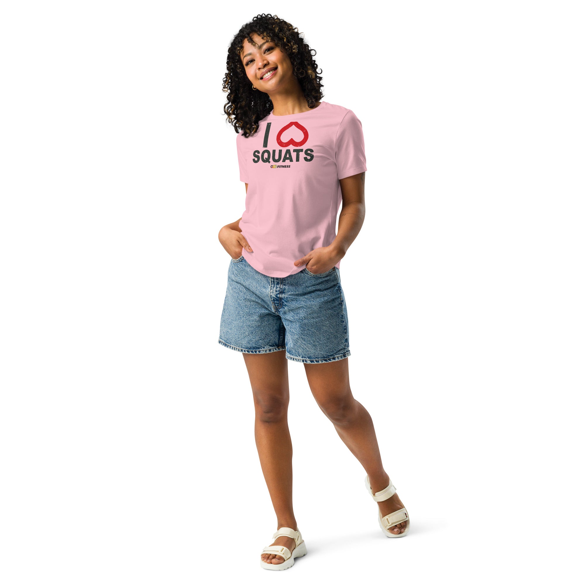I Heart Squats Light Women's Relaxed T-Shirt