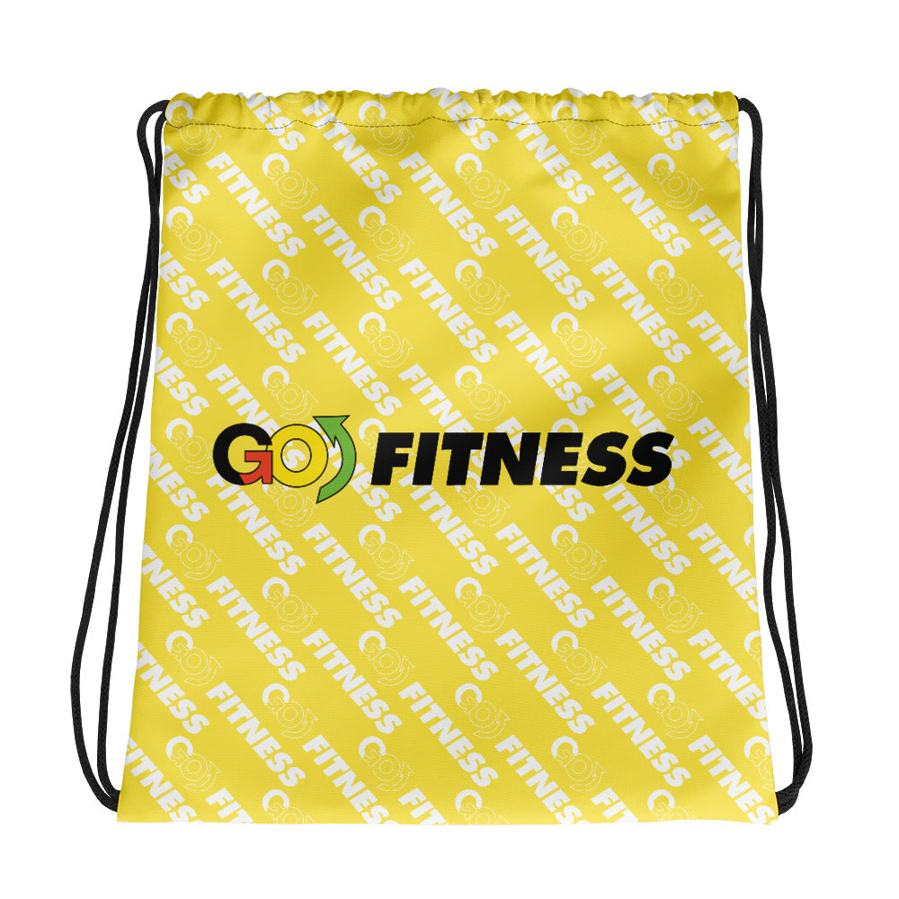 Go Fit yellow Drawstring bag