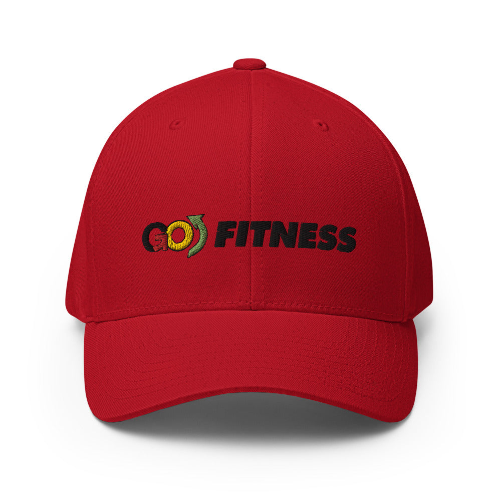 Go Fit Red Structured Twill Cap
