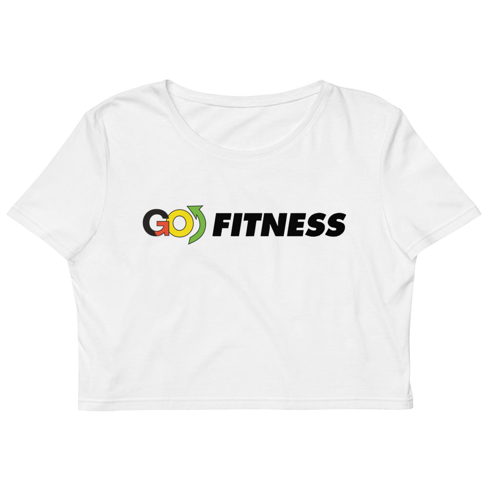 Go Fit White Organic Crop Top