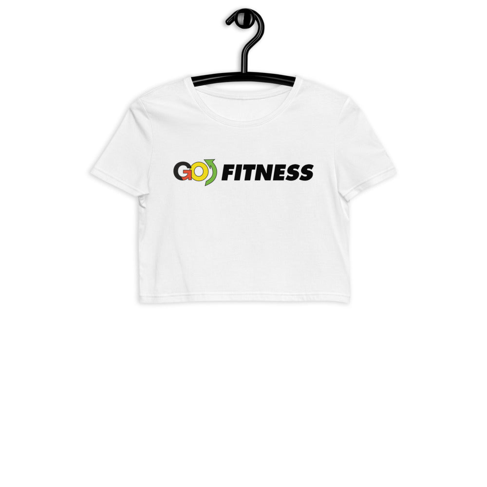 Go Fit White Organic Crop Top