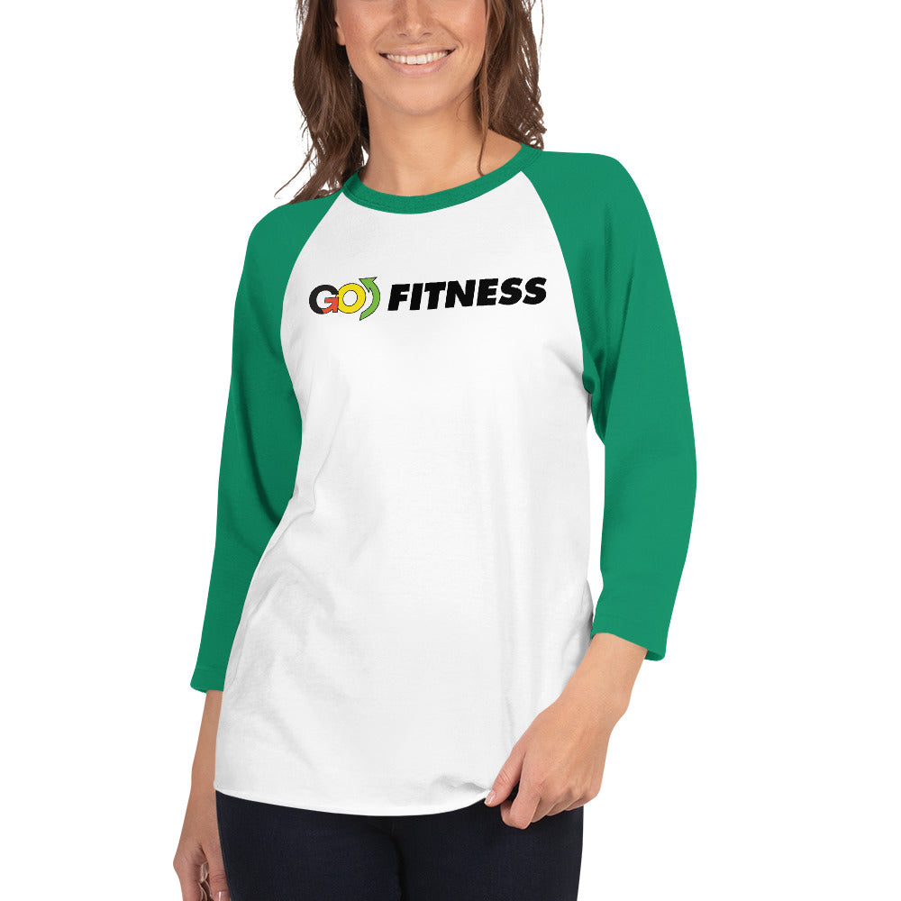 Go Green 3/4 sleeve raglan shirt