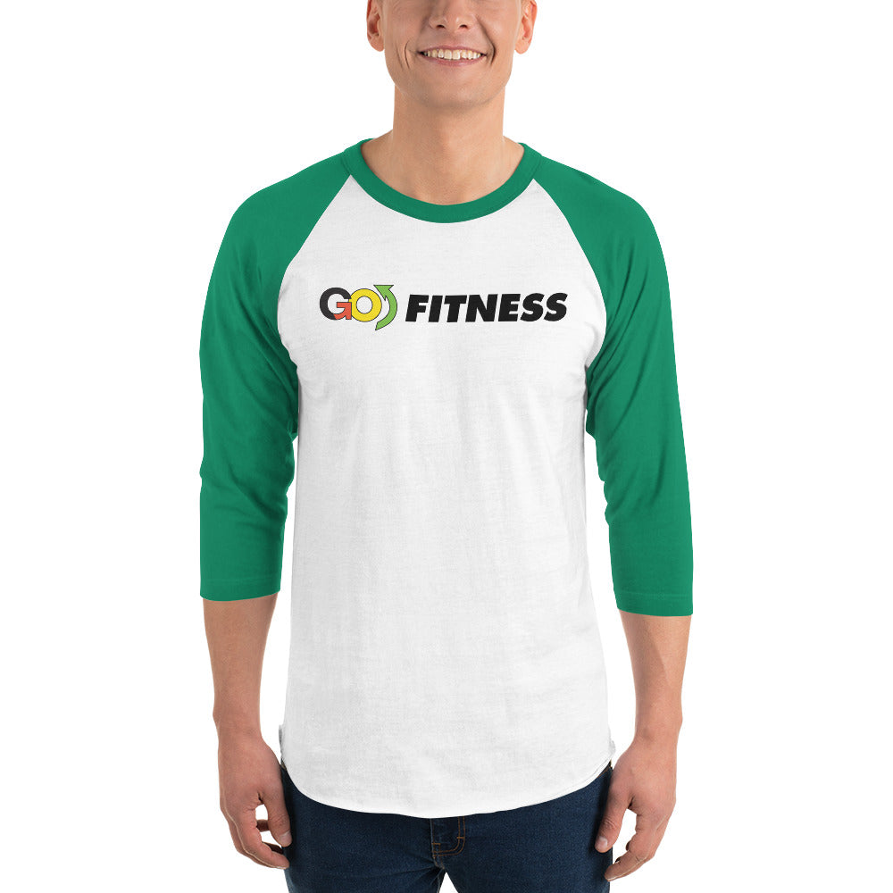 Go Green 3/4 sleeve raglan shirt