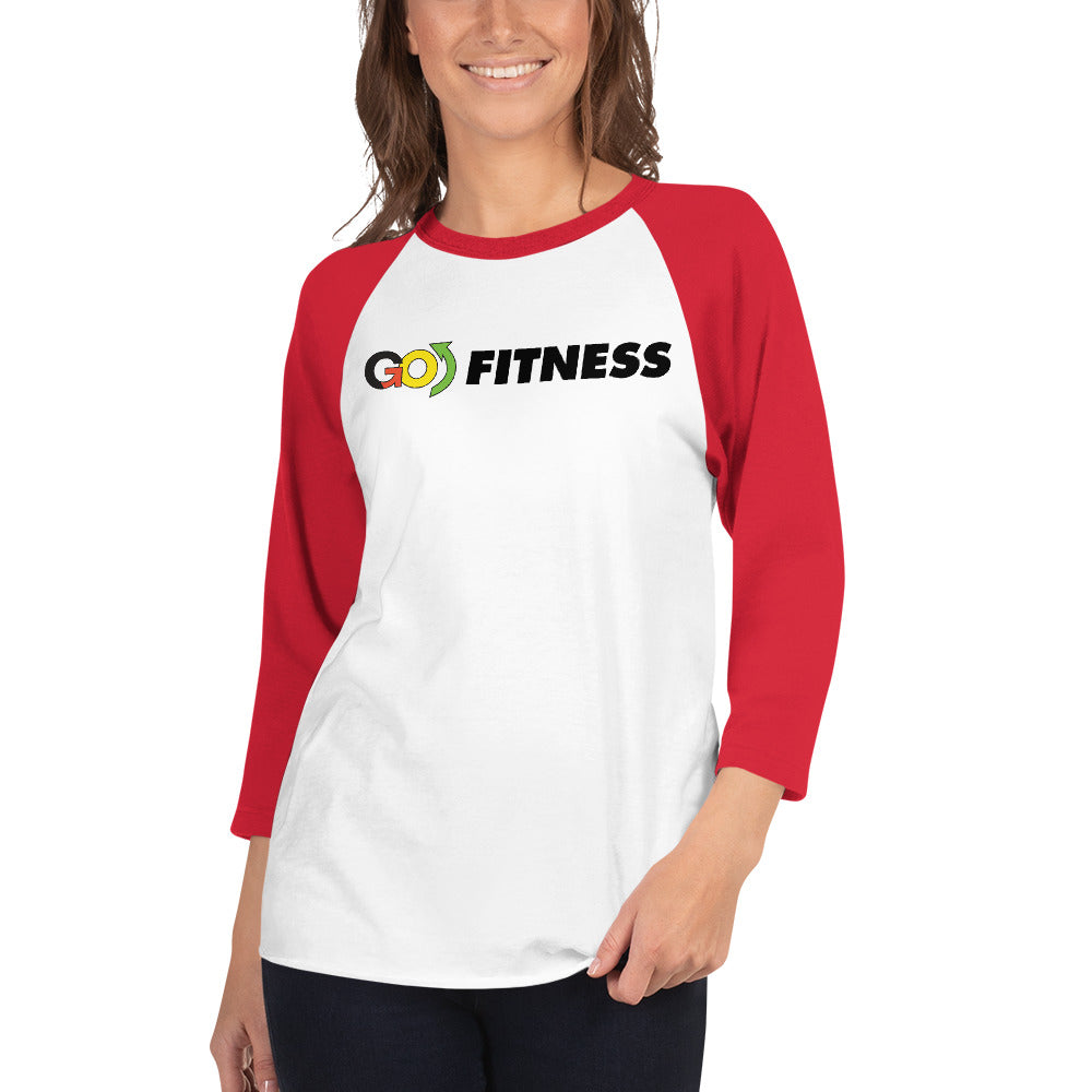 Go Fit Red 3/4 sleeve raglan shirt