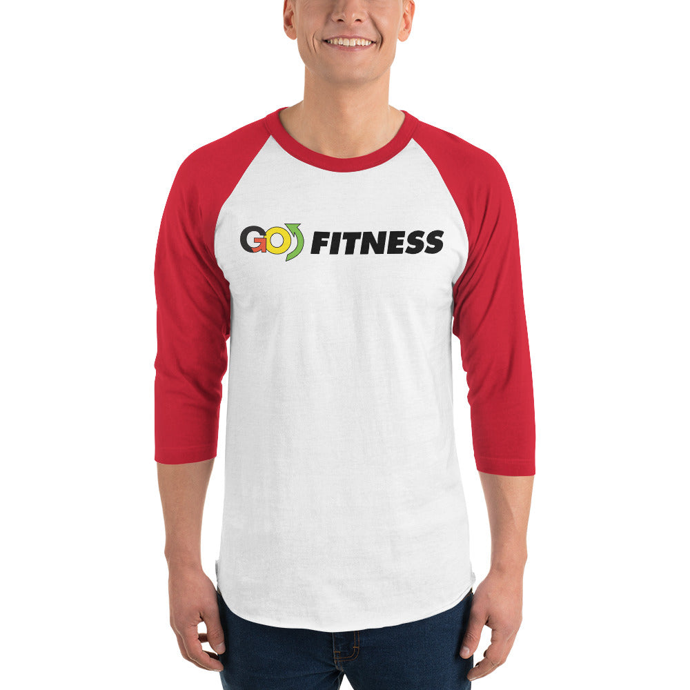 Go Fit Red 3/4 sleeve raglan shirt