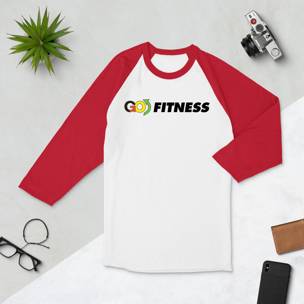 Go Fit Red 3/4 sleeve raglan shirt