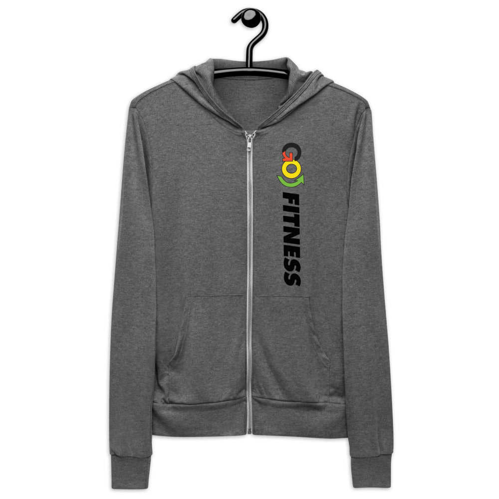 Go Fit Grey Unisex zip hoodie