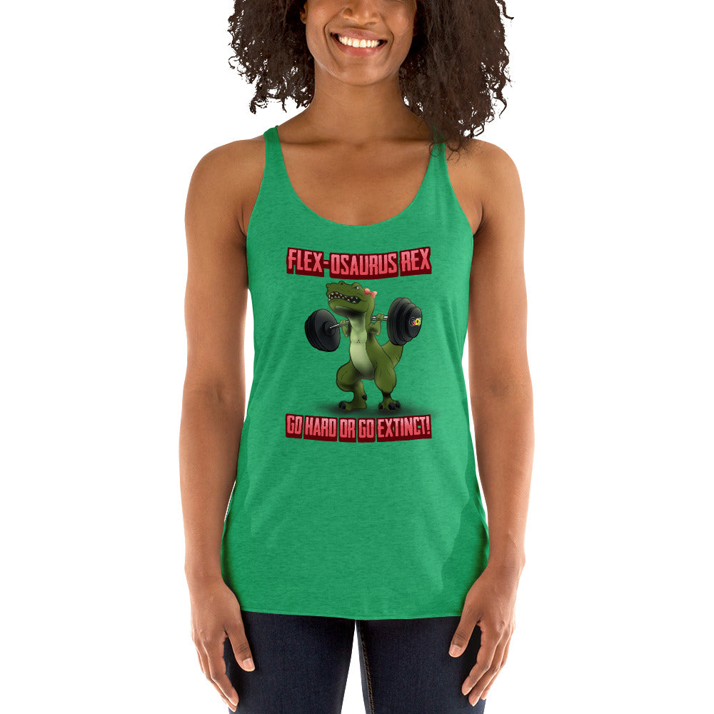 Women's Racerback Tank - F Dino 1