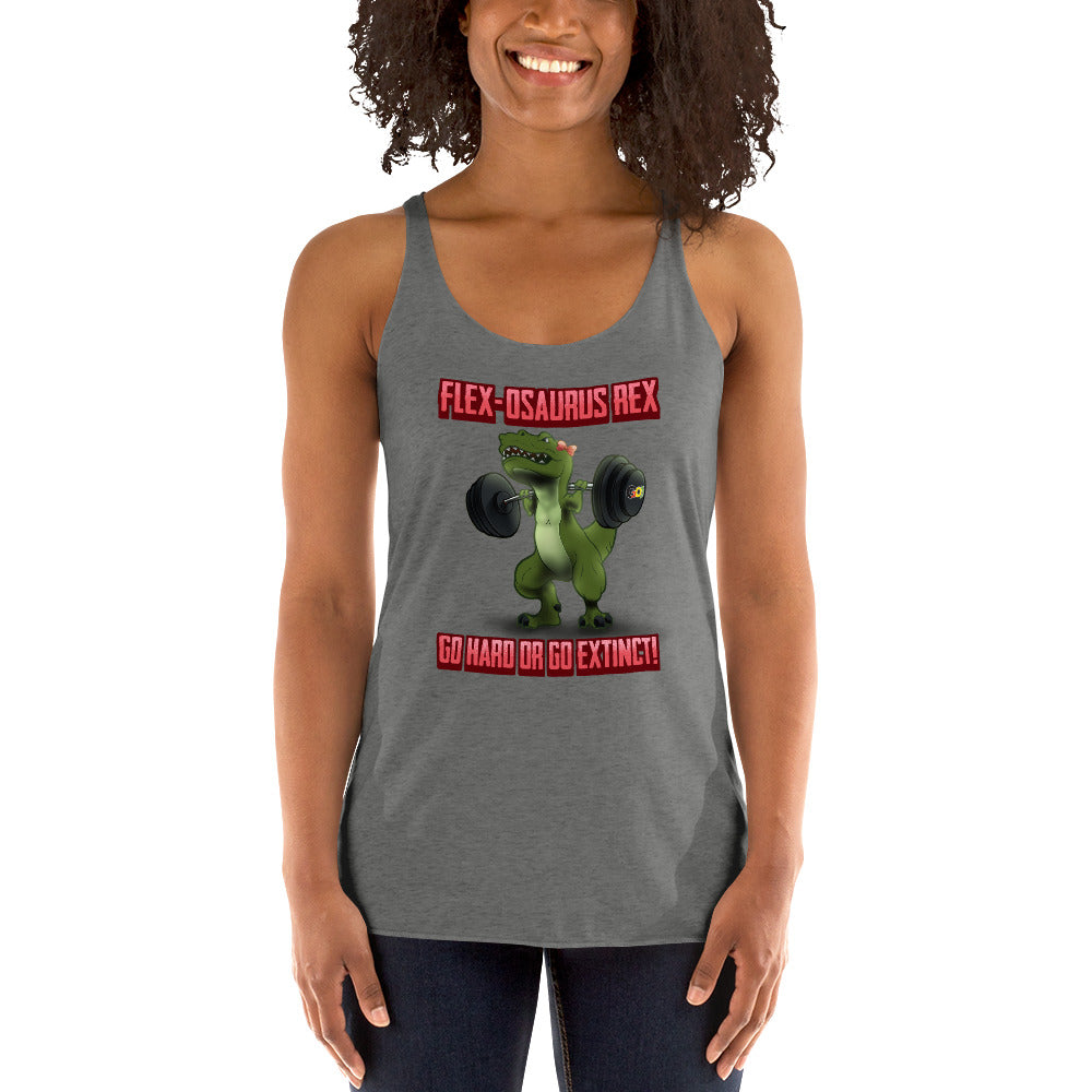 Women's Racerback Tank - F Dino 1