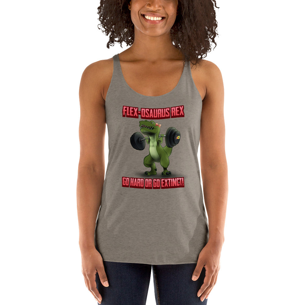 Women's Racerback Tank - F Dino 1