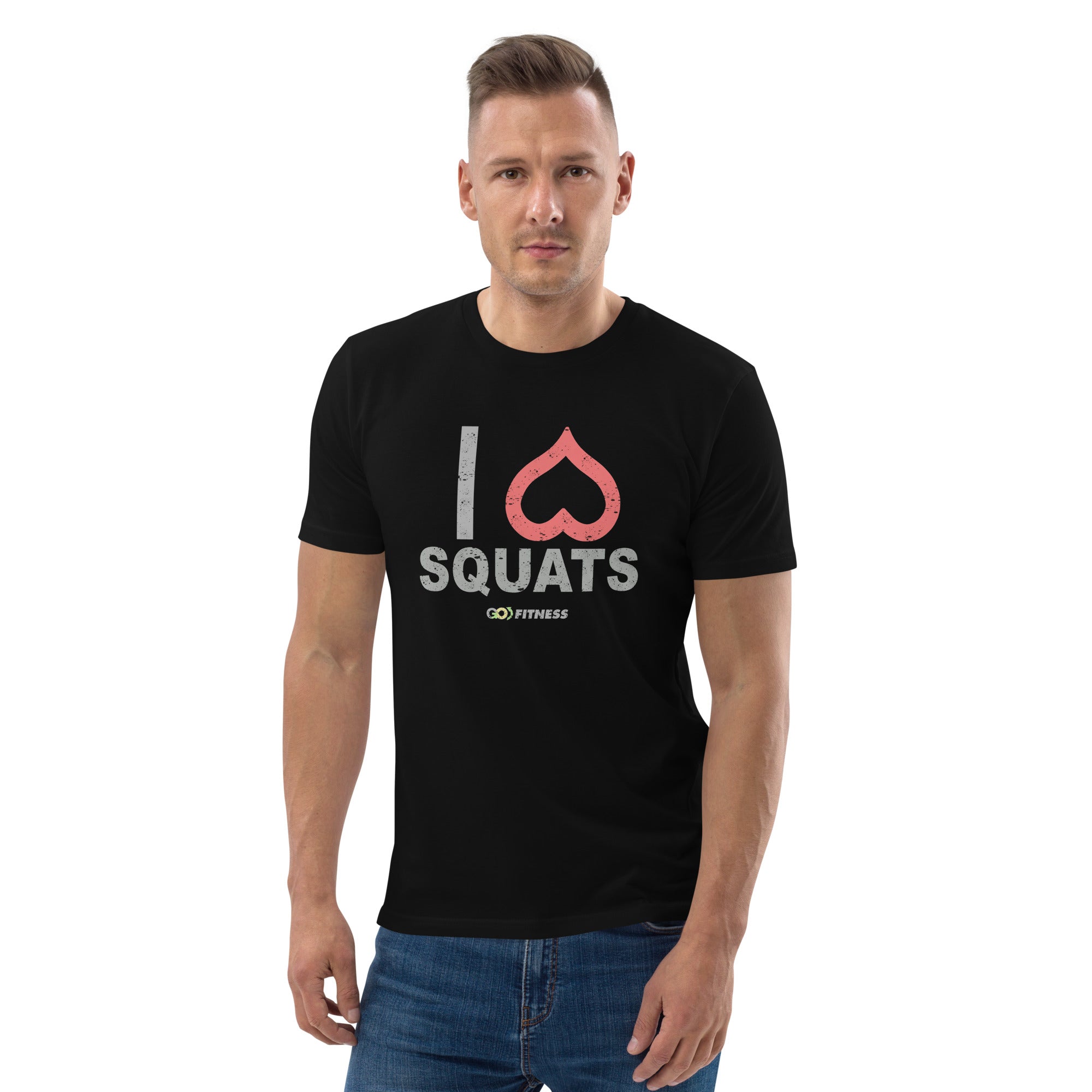 I Love Squats Dark - Men Unisex organic cotton t-shirt