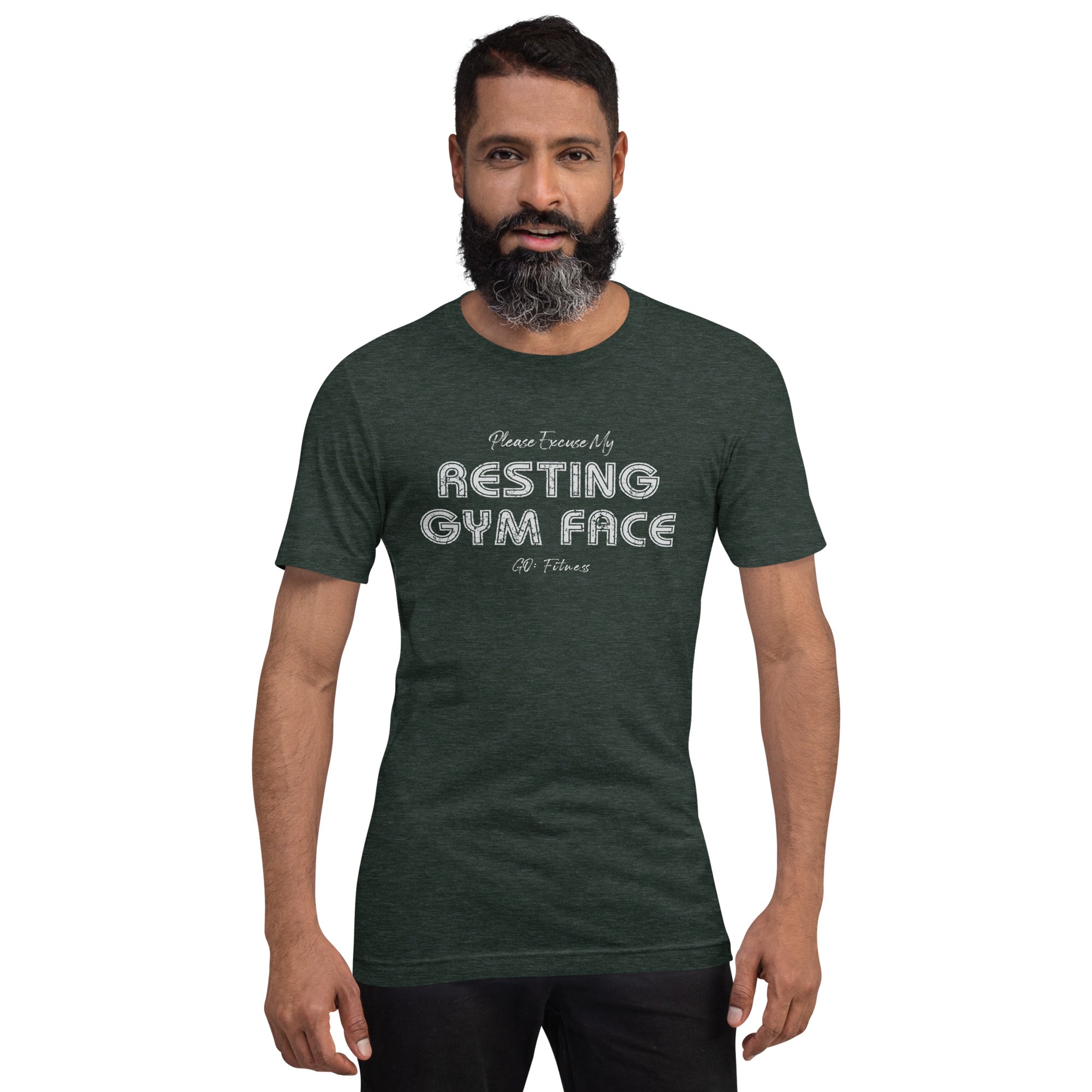 Resting Gym Face Dark Unisex t-shirt