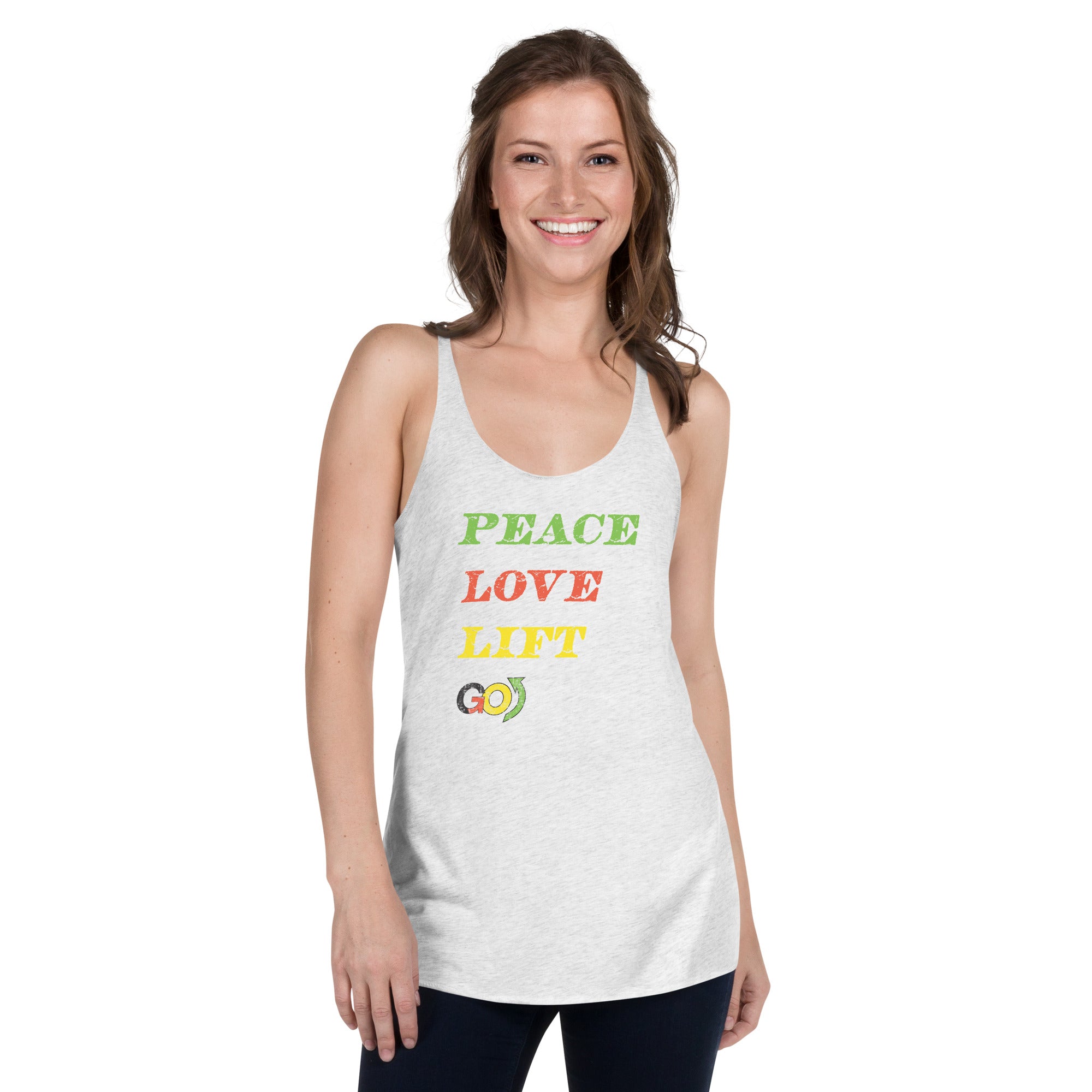 Peace Love Lift Women's Racerback Tank