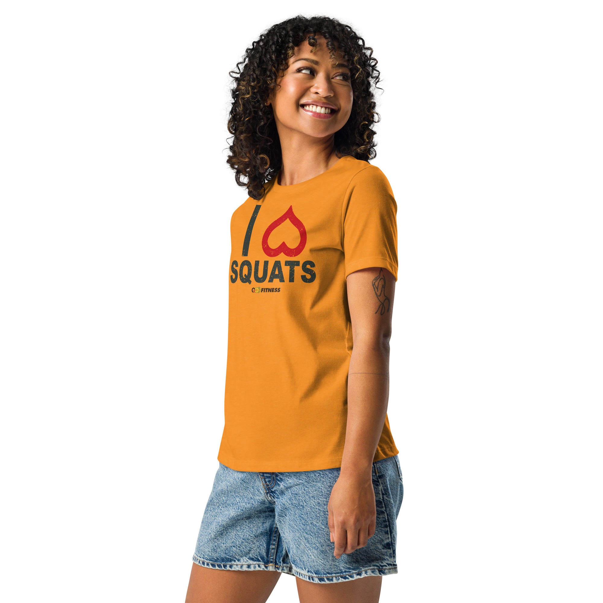 I Heart Squats Light Women's Relaxed T-Shirt
