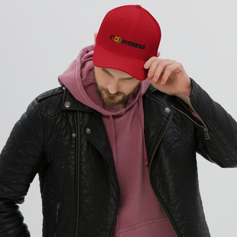 Go Fit Red Structured Twill Cap