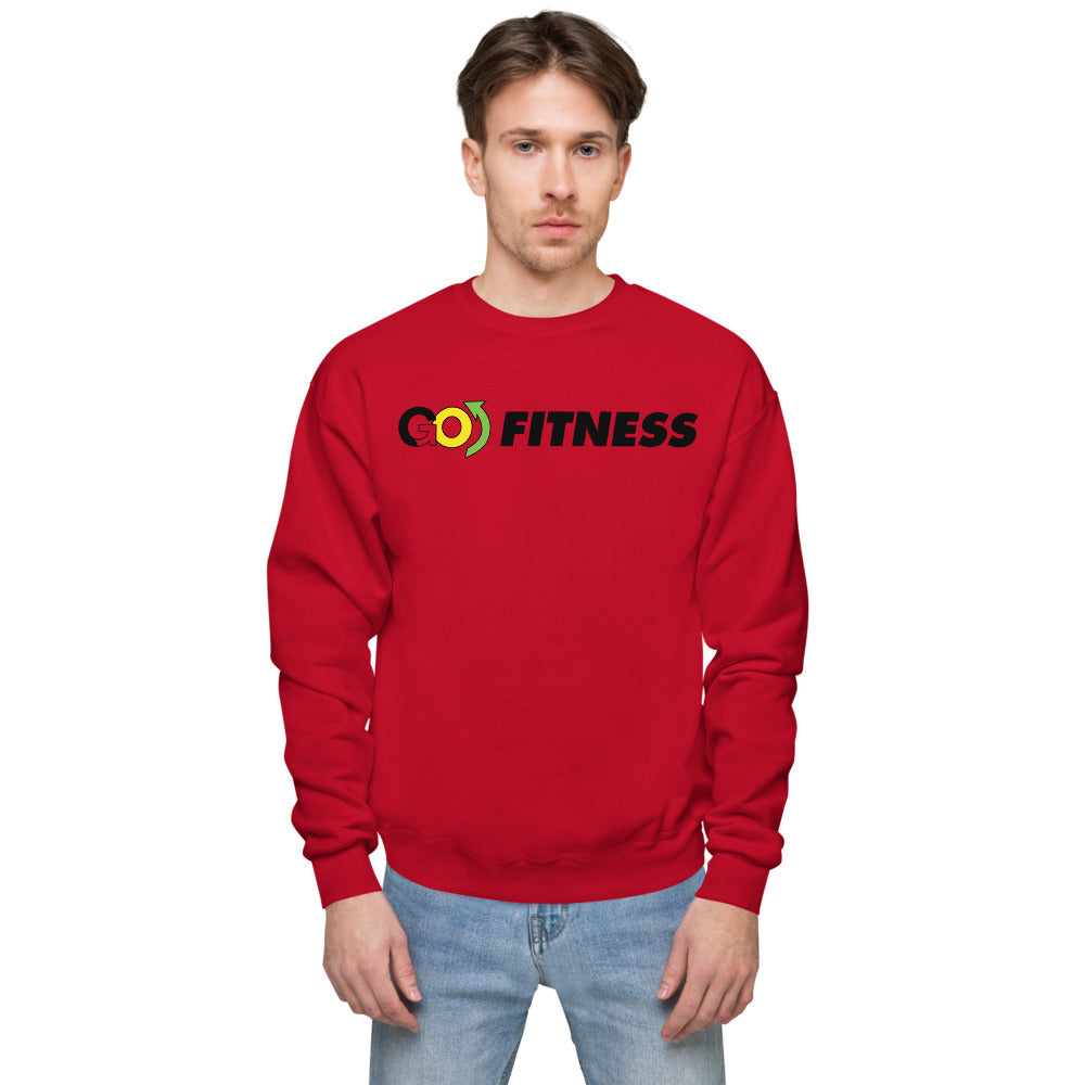 Go Fit Red Unisex fleece sweatshirt